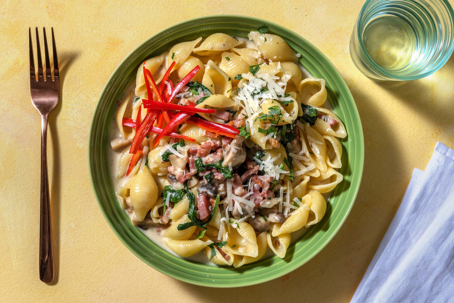 One-Pot-Pasta mit Champignons