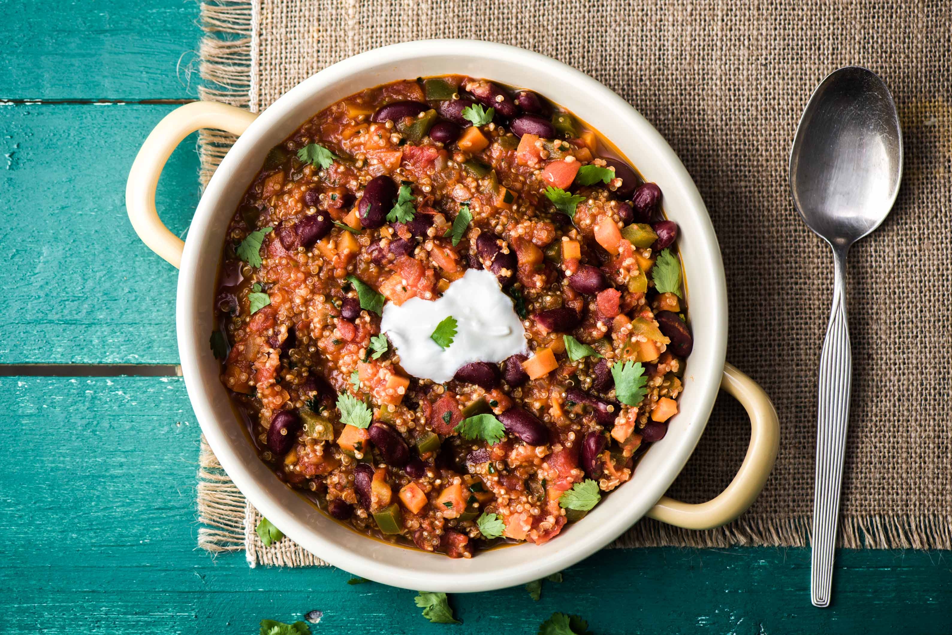 One-Pot Vegetarian Chilli with Quinoa