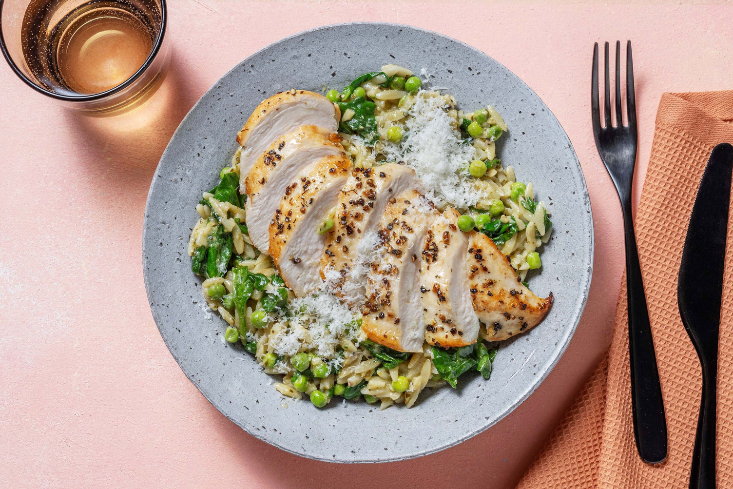 Chicken and Pesto Orzo