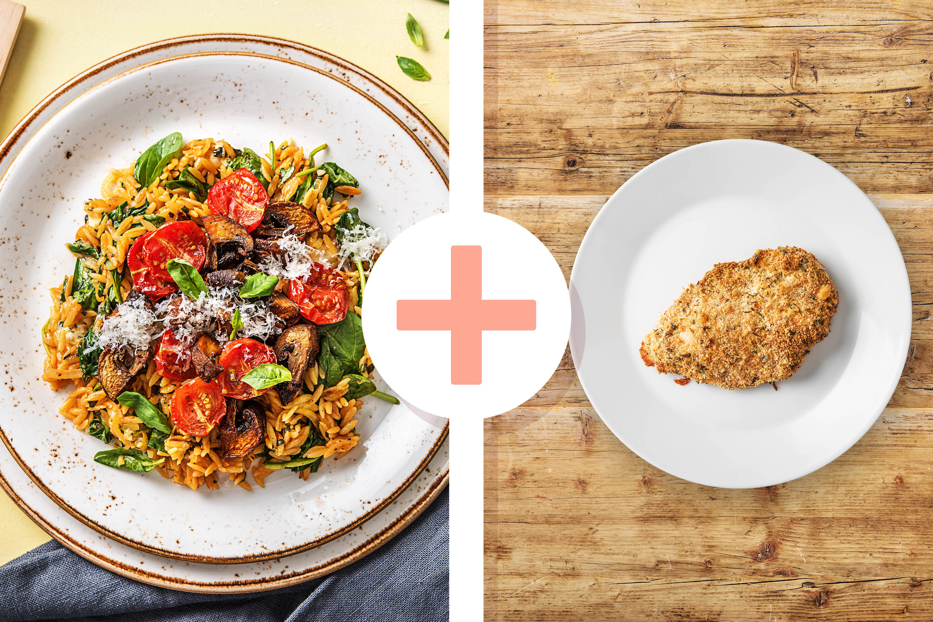 Orzo-Nudel-Risotto mit rauchigen Pilzen