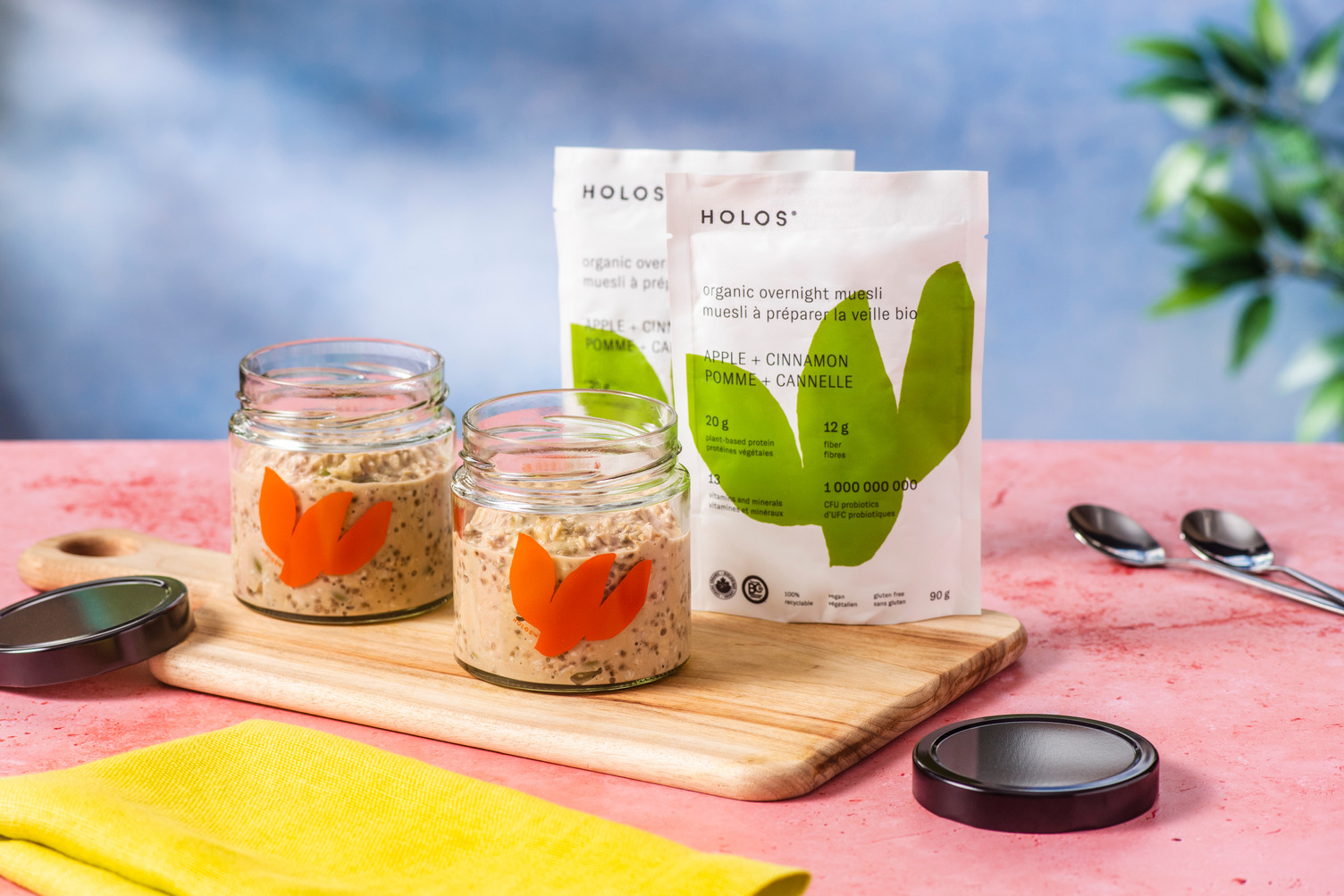 Holos Organic Overnight Muesli - Apple + Cinnamon