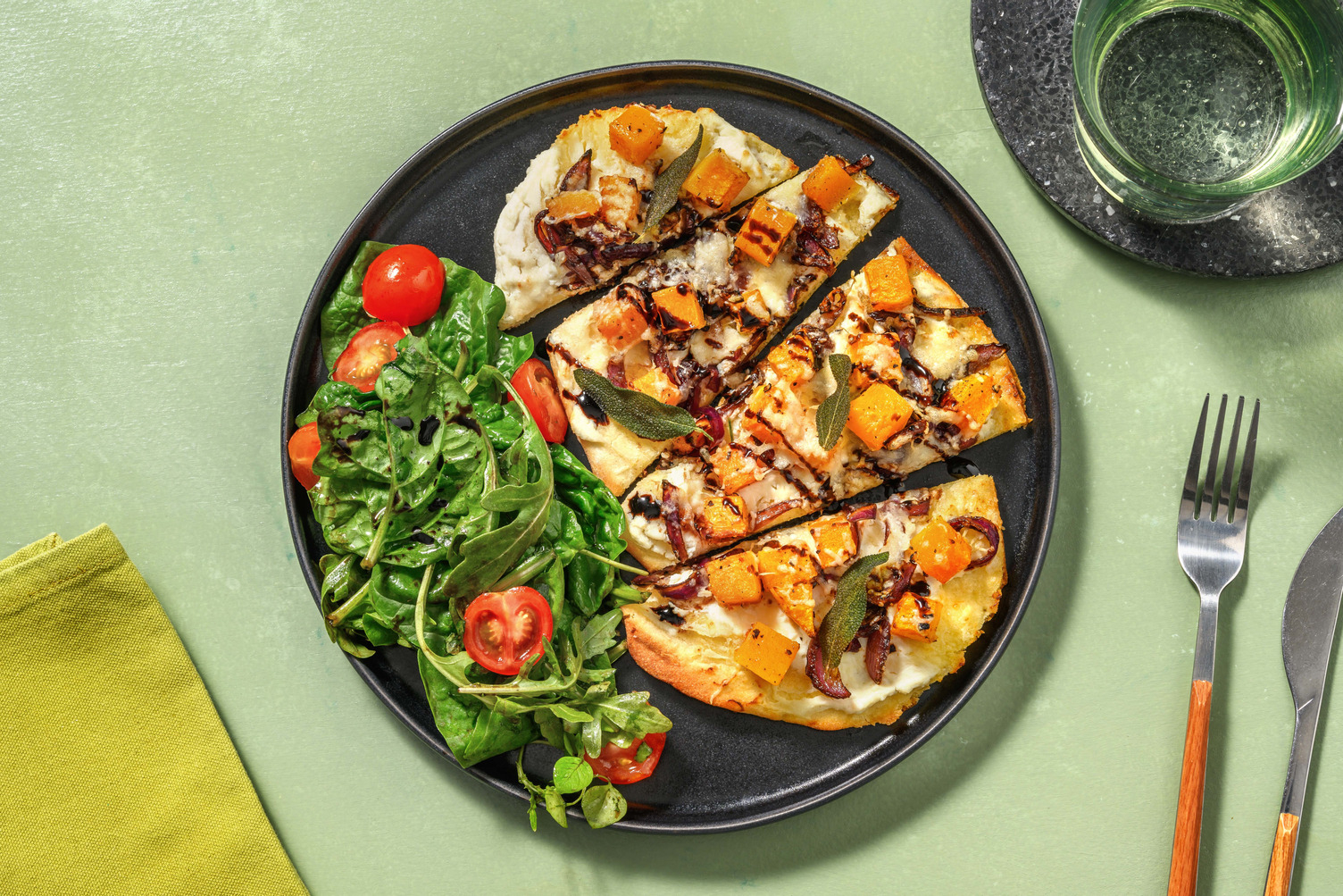 Pains plats à la ricotta et à la courge