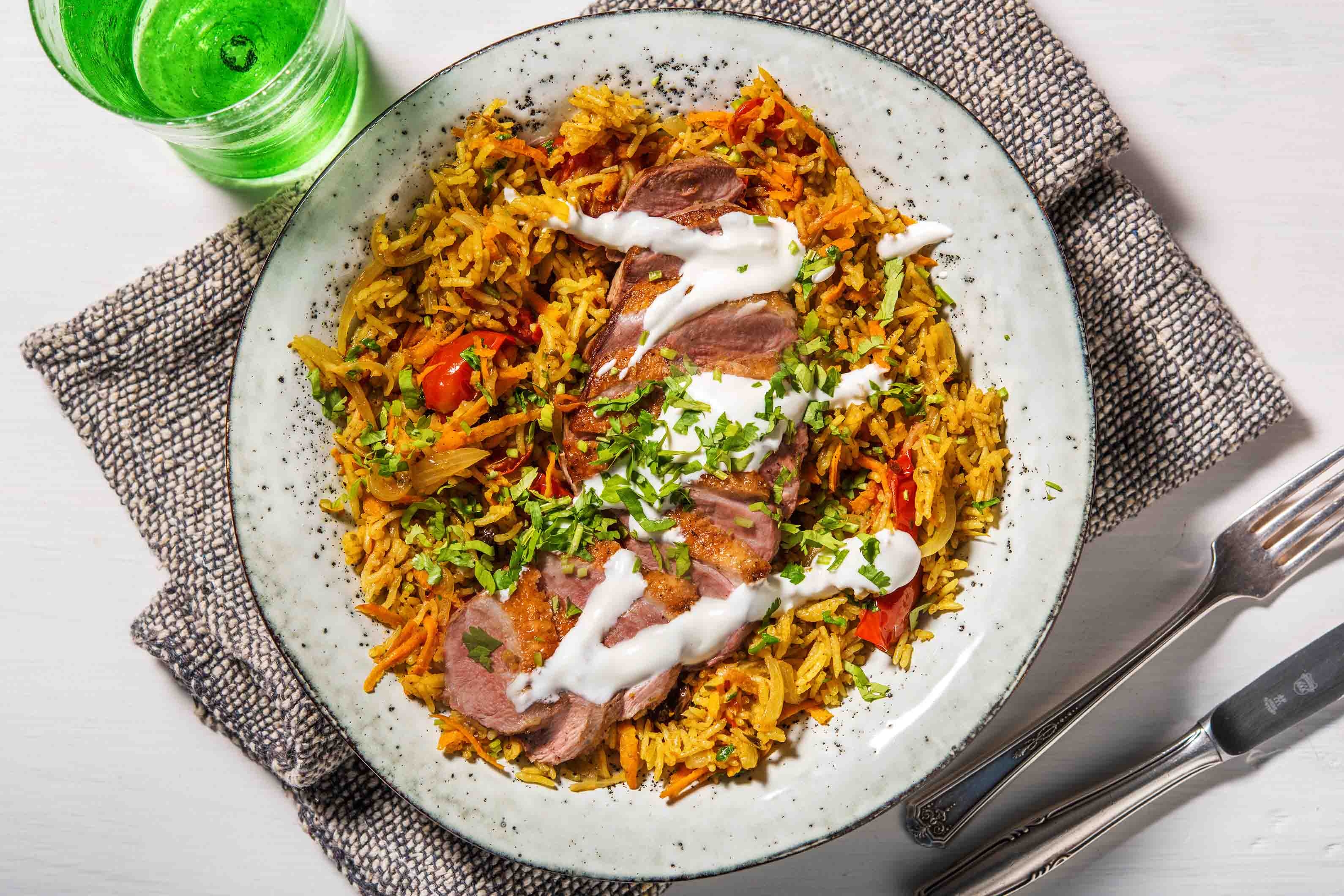 Pan-Fried Duck Pilaf