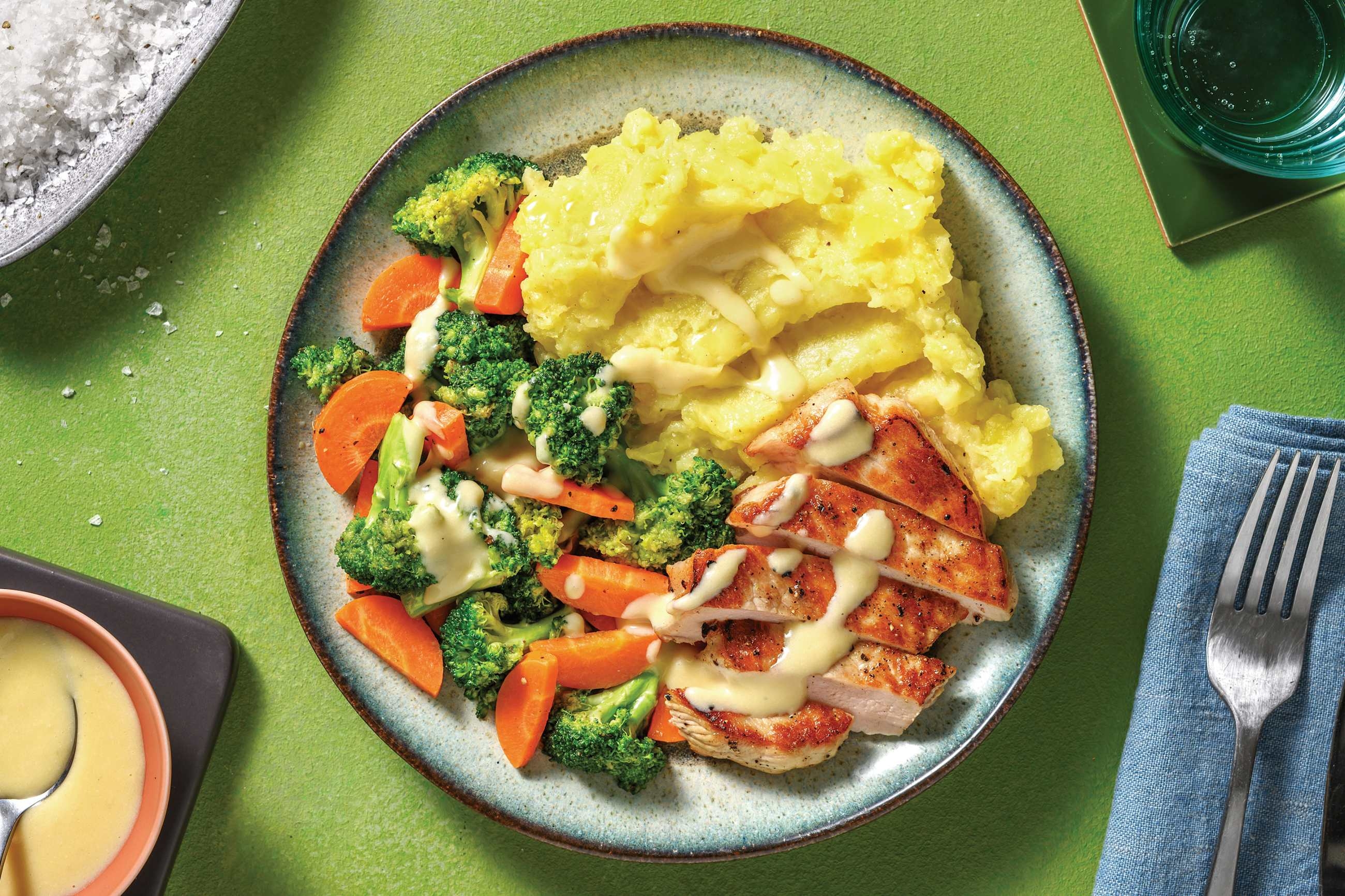 Seared Pork & Creamy Mushroom Garlic Sauce