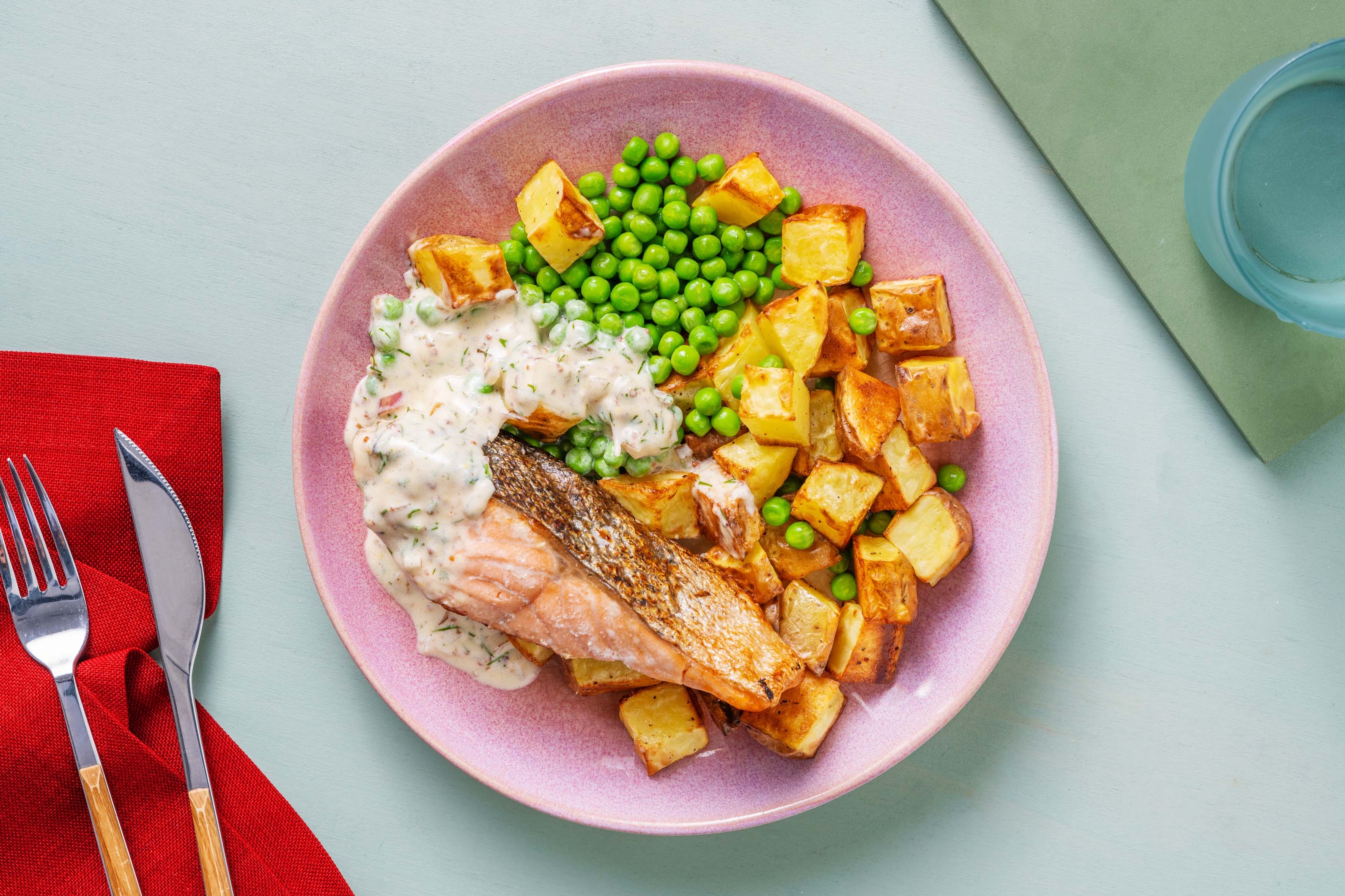 Pan-Seared Salmon in Creamy Mustard Sauce