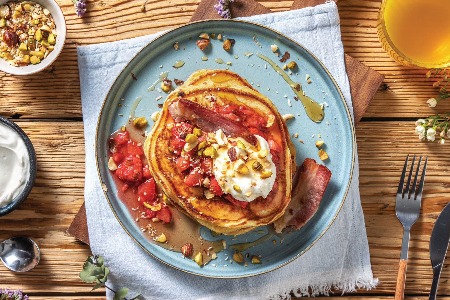 Mother's Day Brunch Pancakes & Bacon