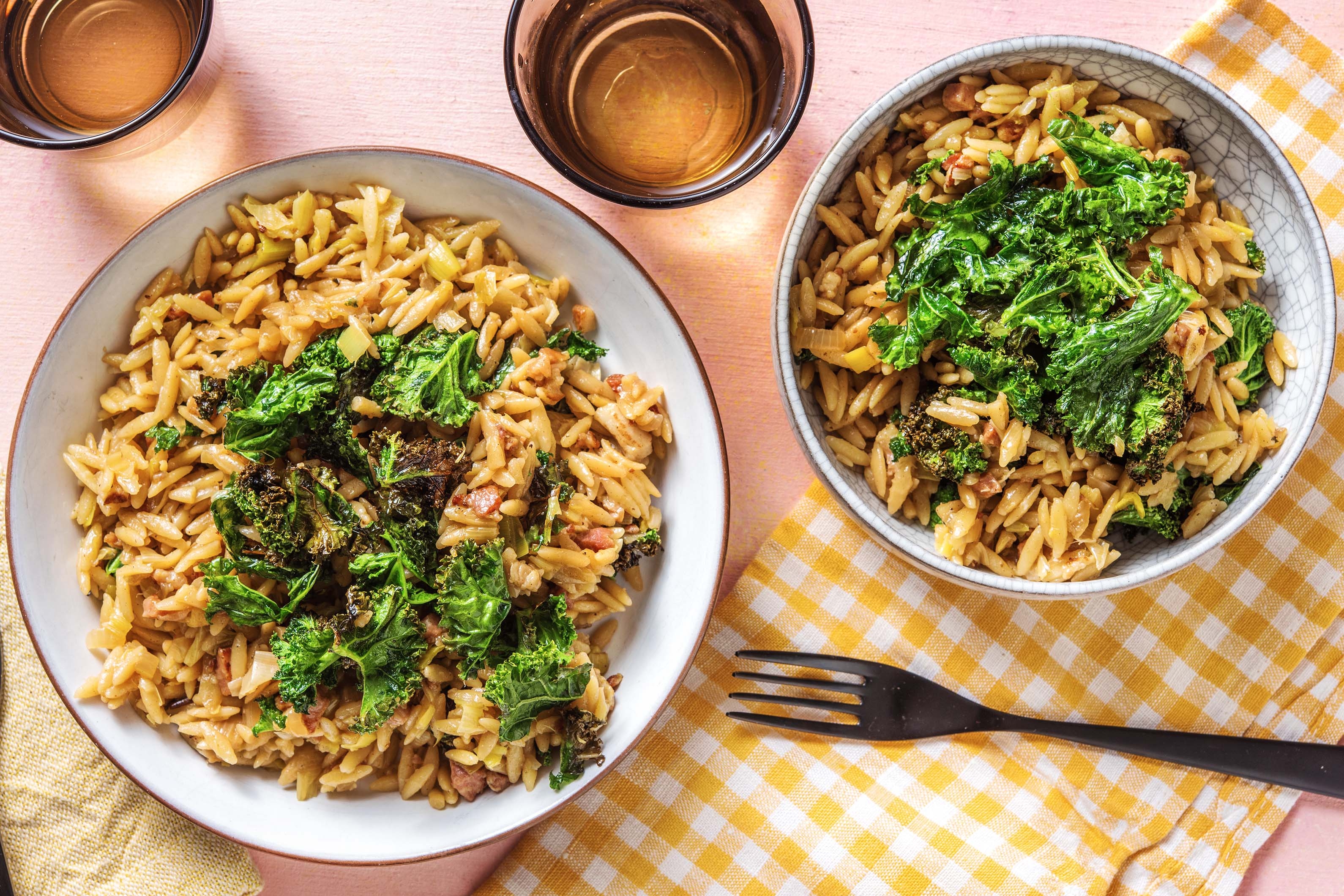 Bacon and Leek Orzotto