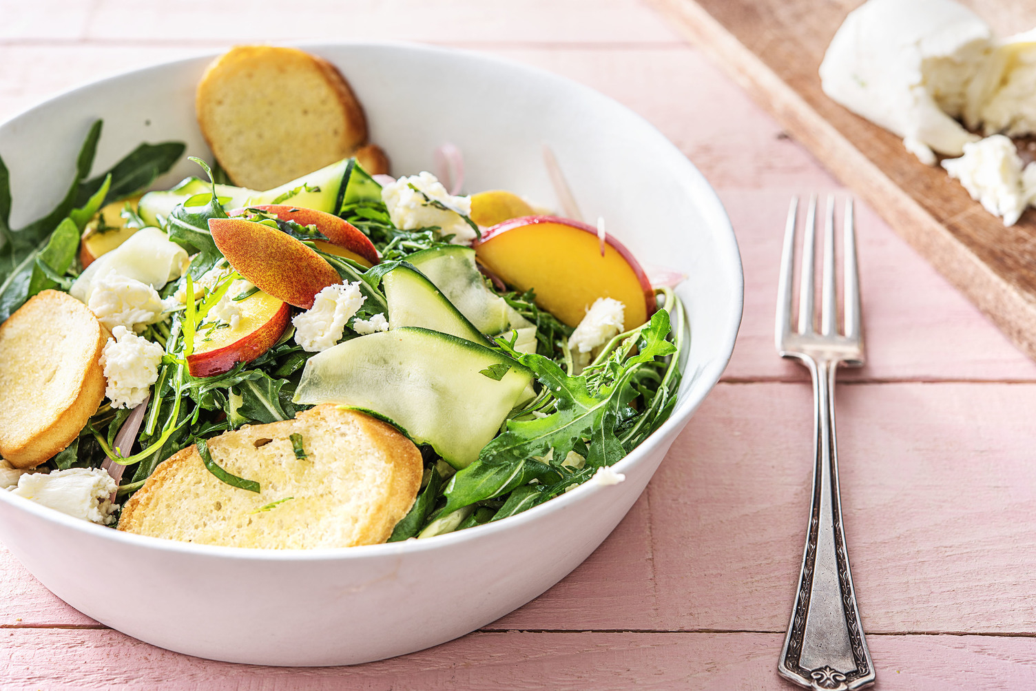 Nectarine and Cucumber Panzanella