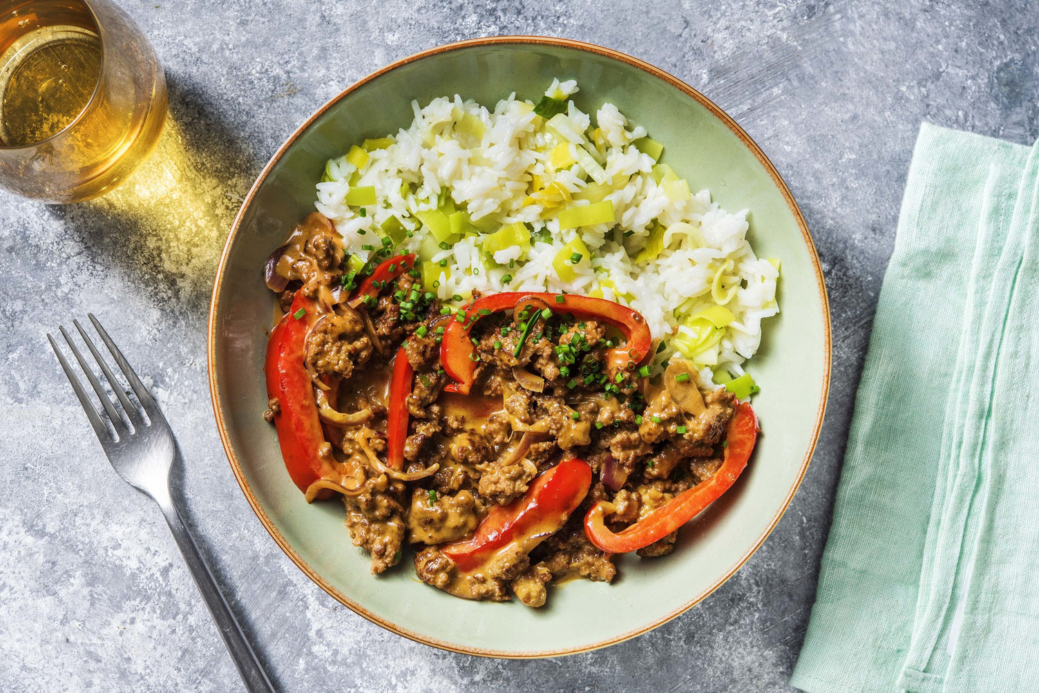 Paprika-Hackfleisch-Pfanne