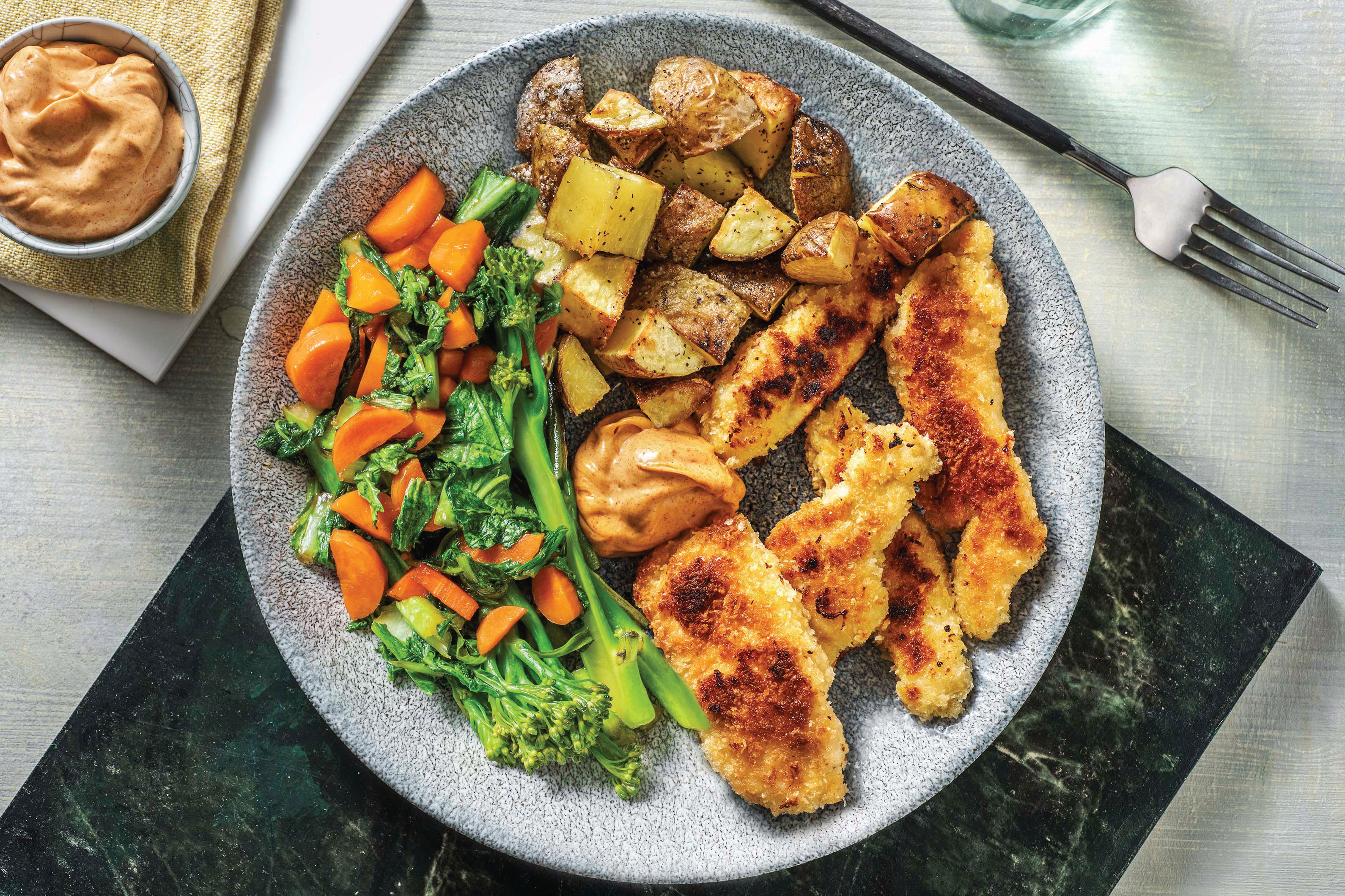 Parmesan-Crumbed Chicken Strips