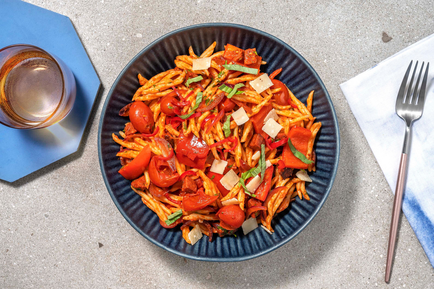 Feurige Strozzapreti Diavolo mit Bio-Rinderhack