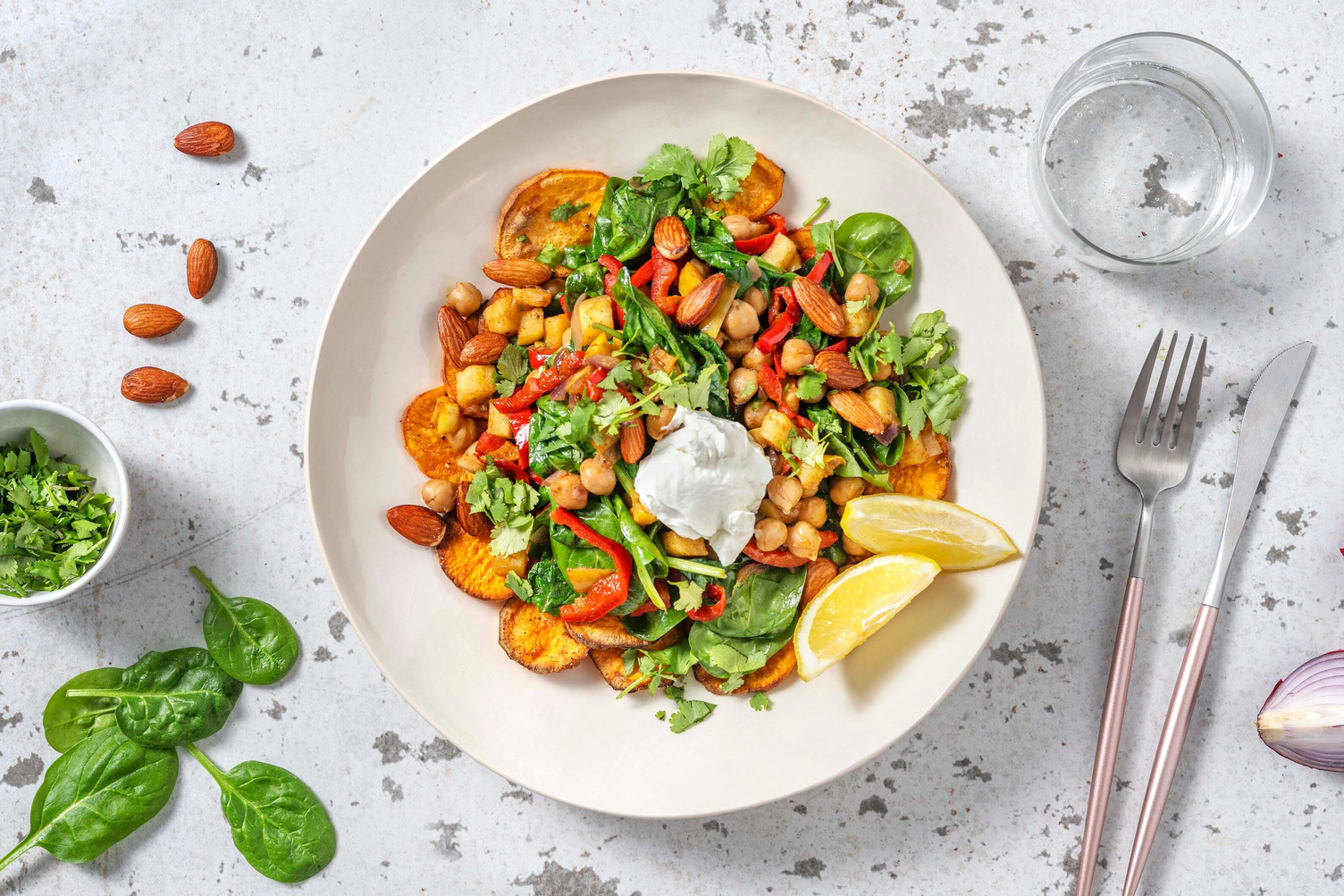 Veggie bowl geïnspireerd op het Midden-Oosten