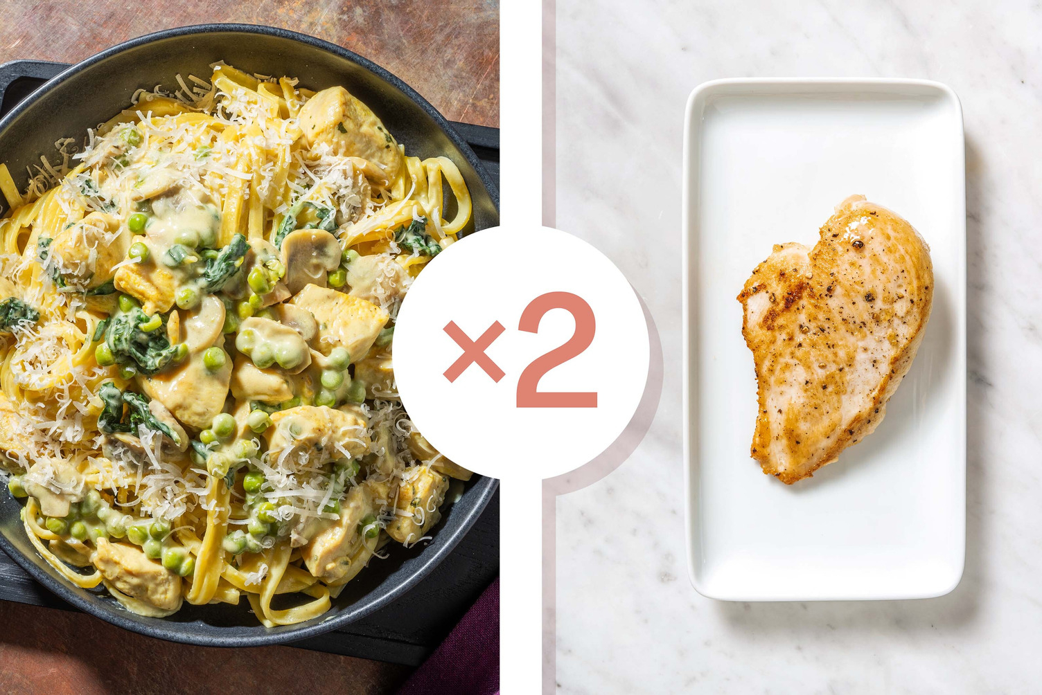 Garlicky Double Chicken Alfredo