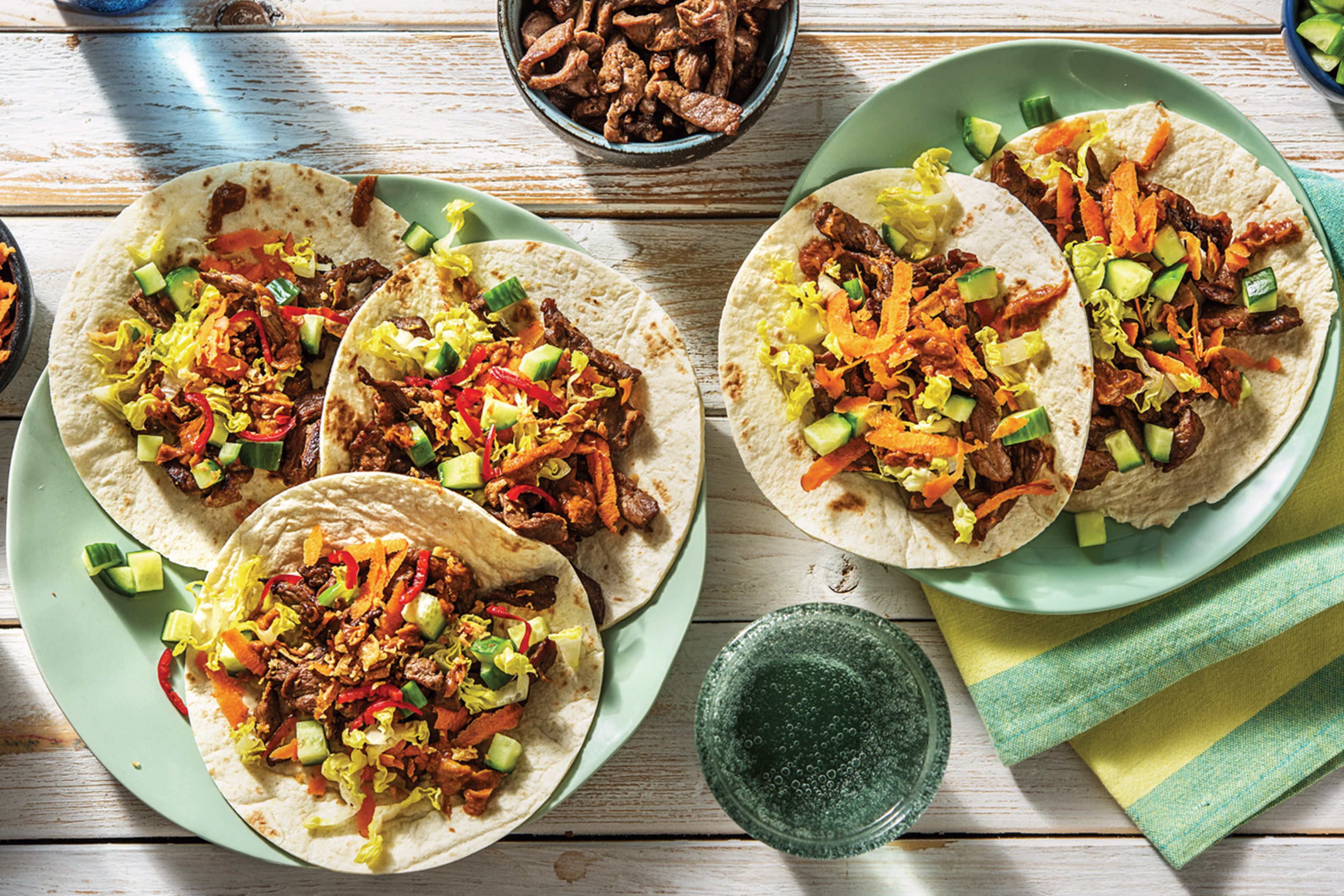 Speedy Peanut Beef Tacos