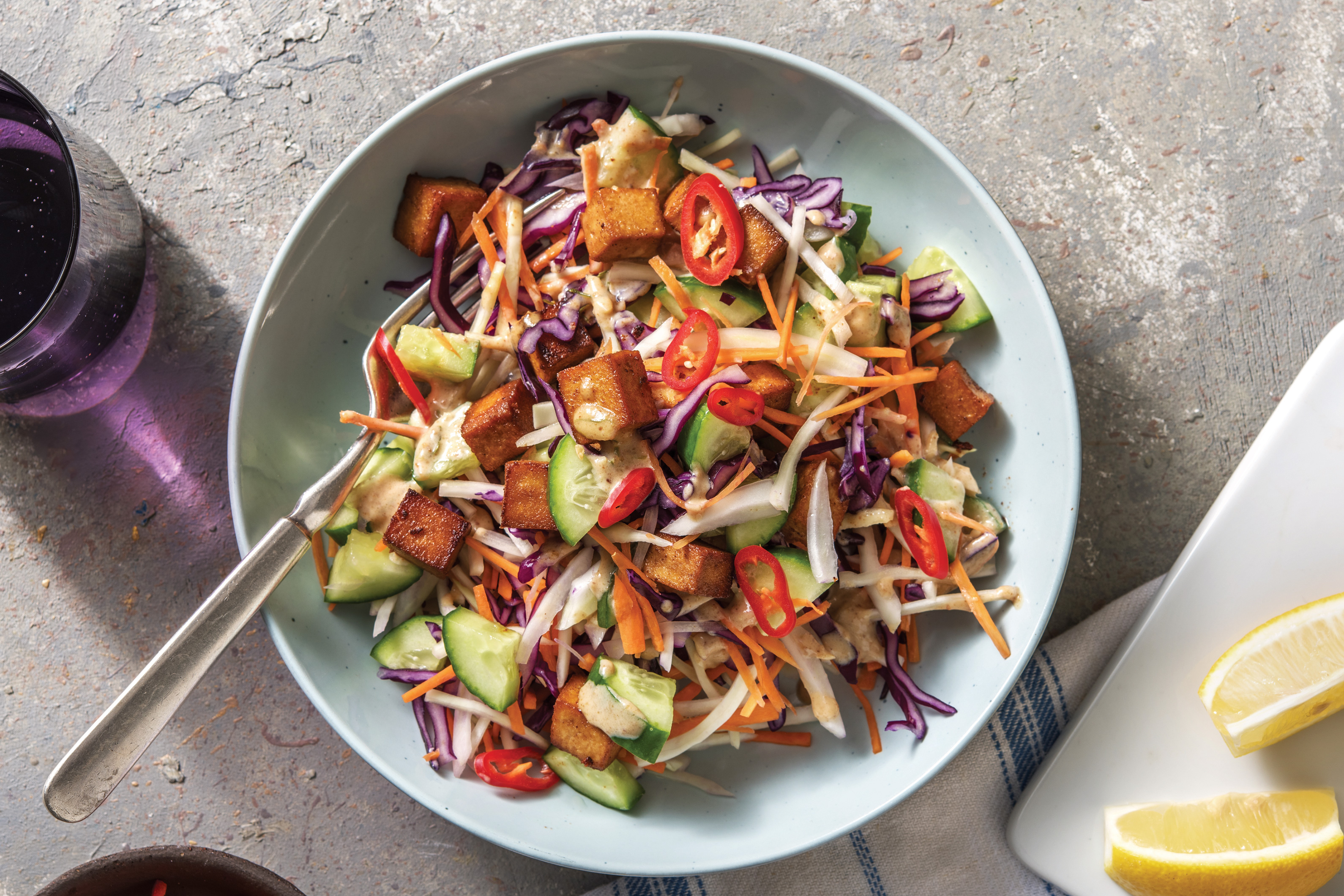 Peanut & Makrut Lime Tofu Salad