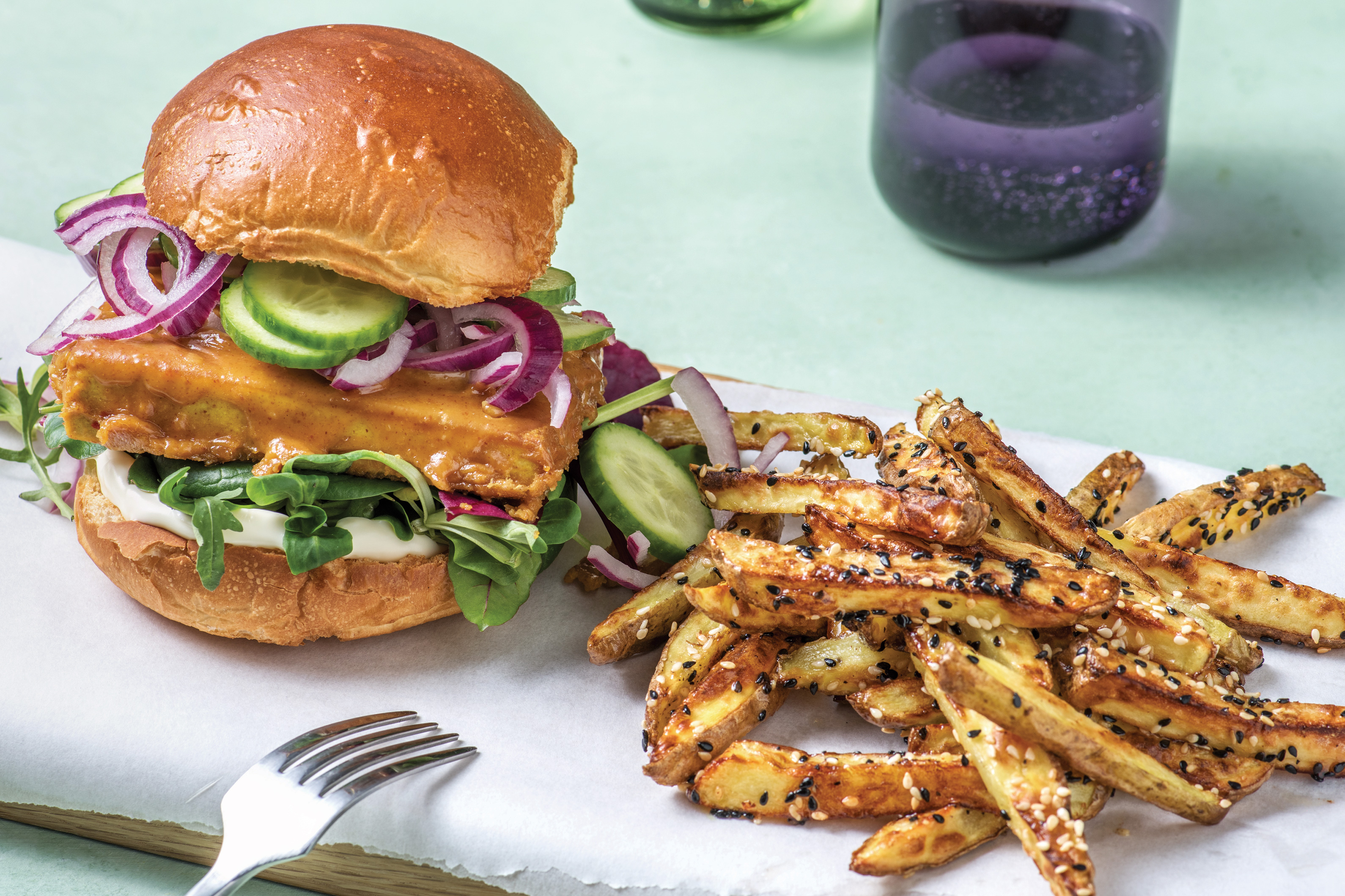 Peanutty Tofu Burger