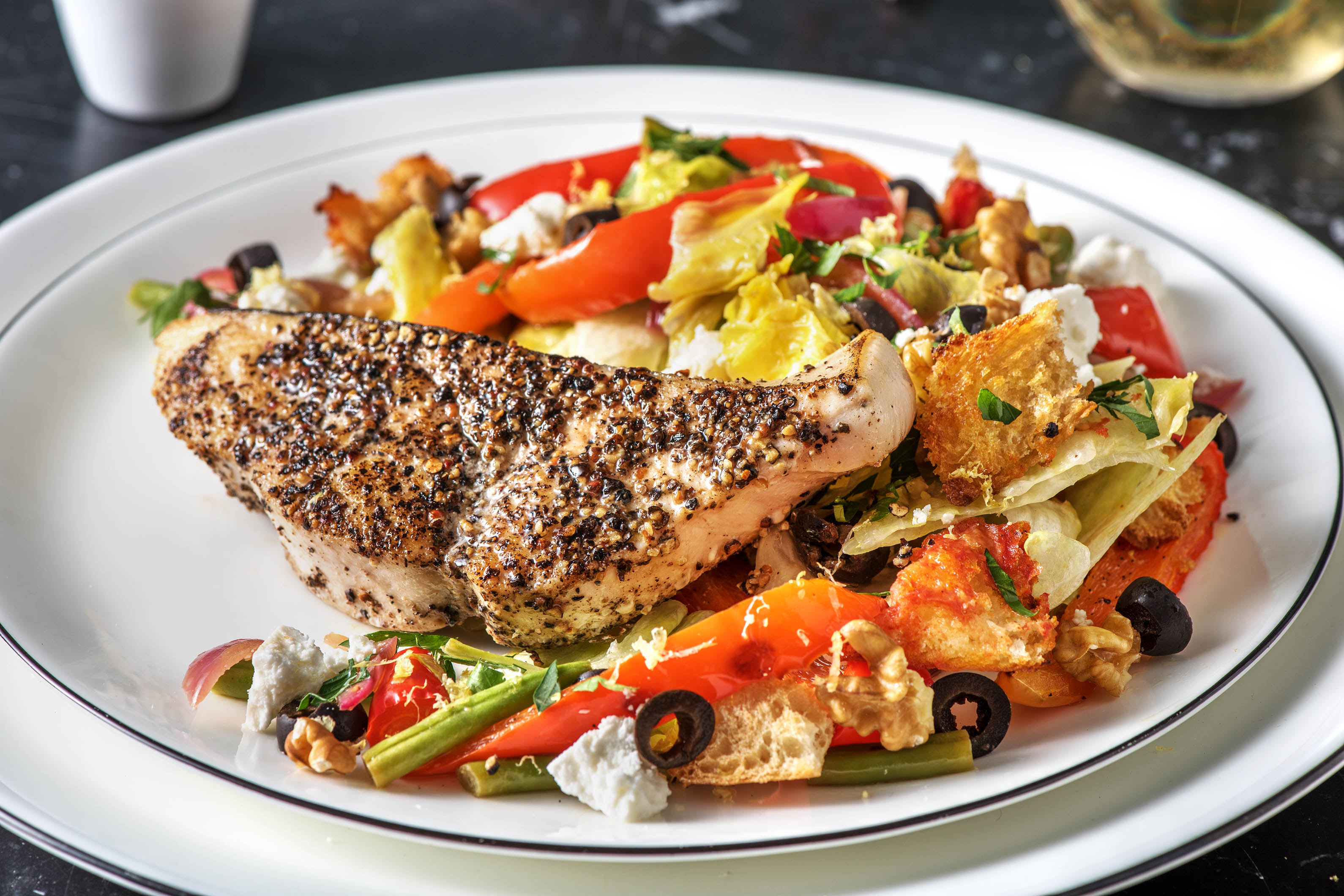 Pepper Crusted Swordfish Steak