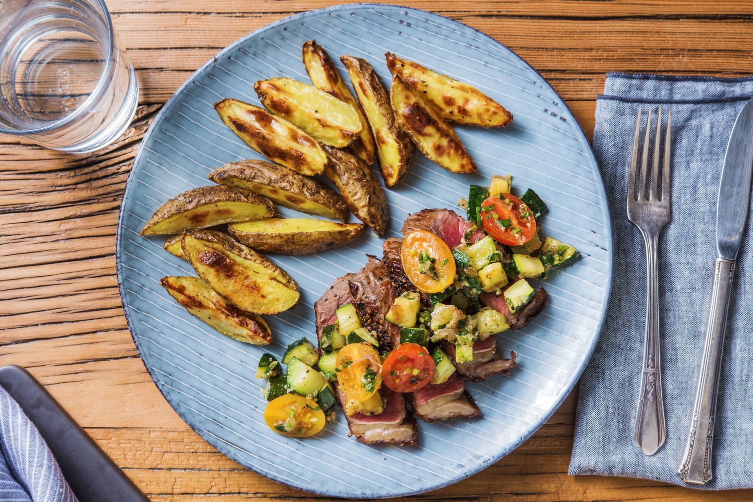 Steak poêlé au poivre