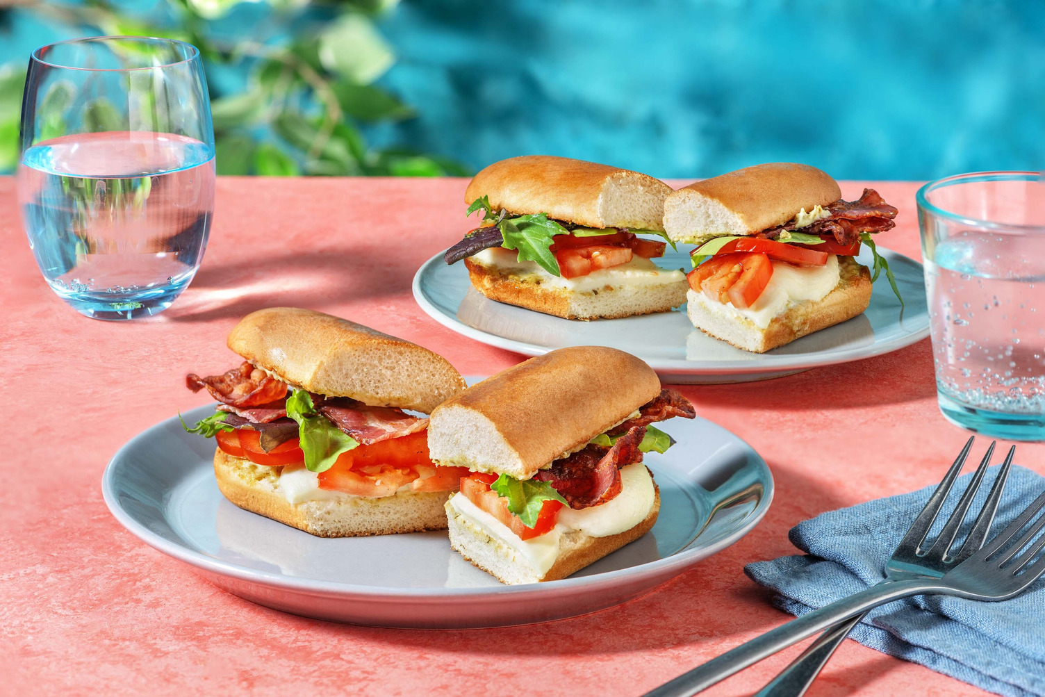 Pesto Mozzarella BLTs