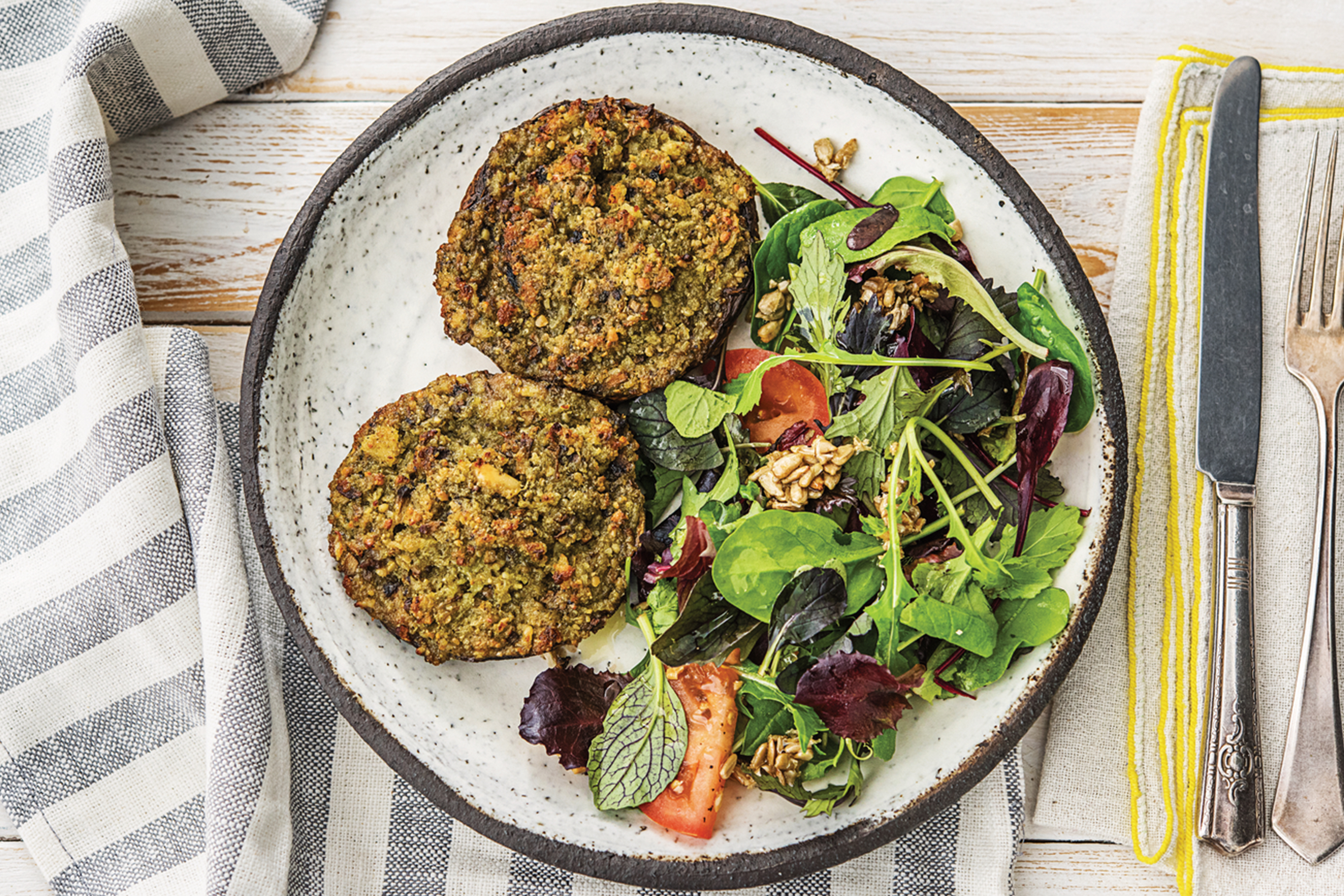 Basil Pesto & Pecorino Baked Field Mushrooms