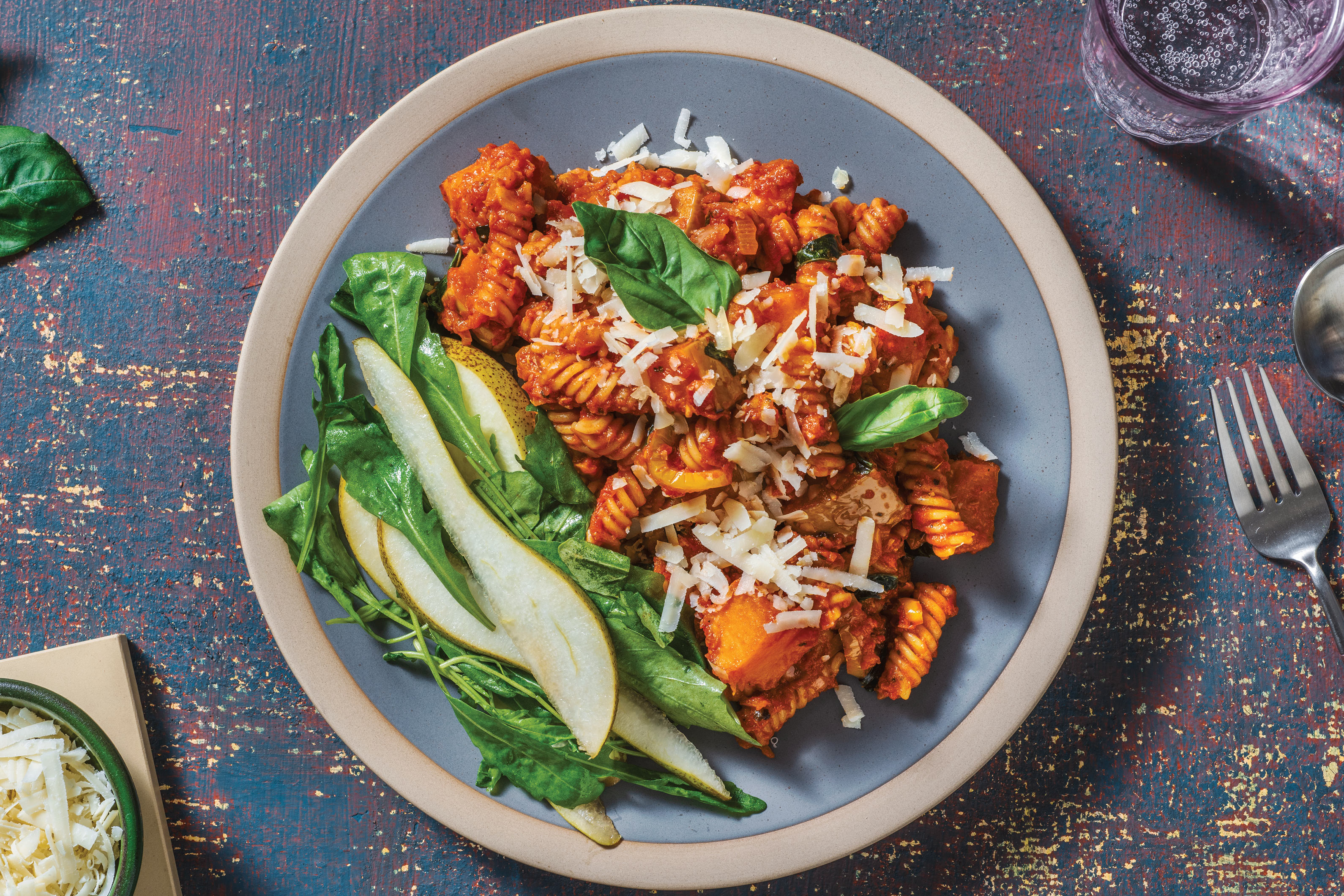 Pesto Roasted Vegetable Fusilli