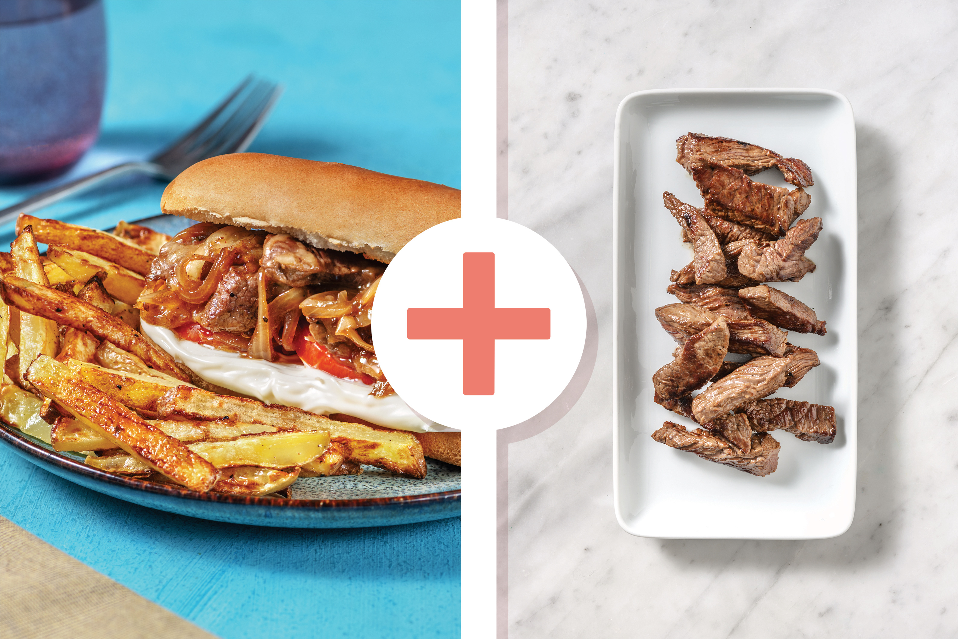 Double Philly-Style Beef & Cheese Subs