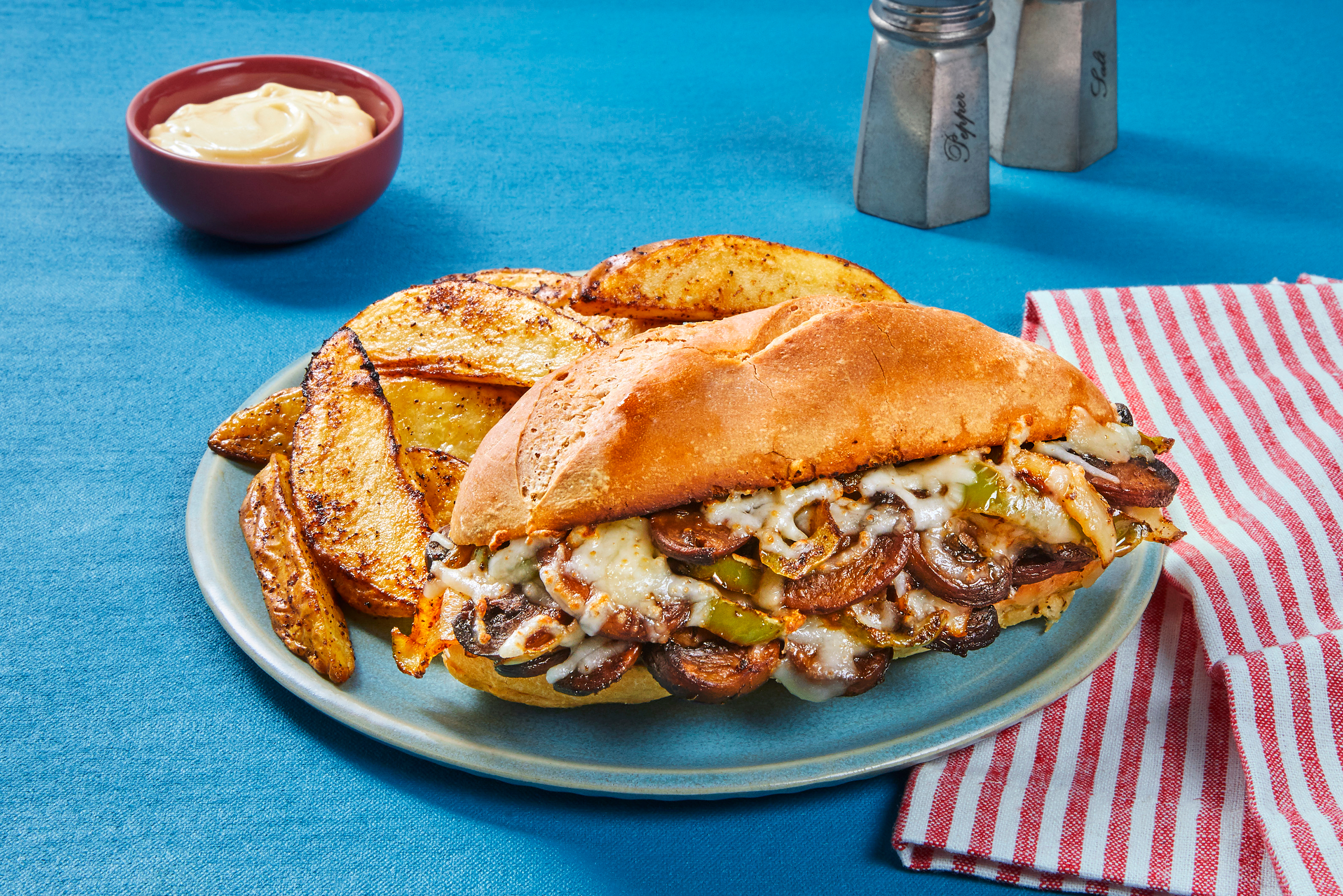 Philly-Style Mushroom Sandos