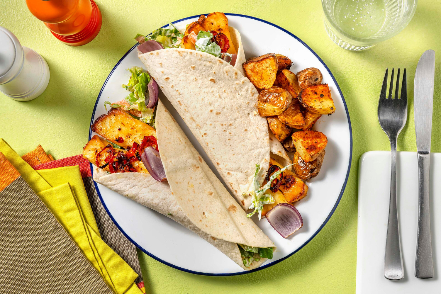 Pikante Piri-Piri-Halloumi-Wraps