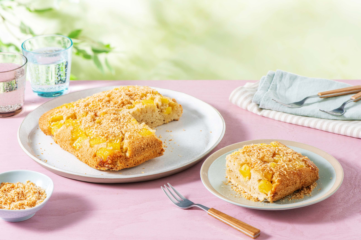 Gâteau renversé façon piña colada