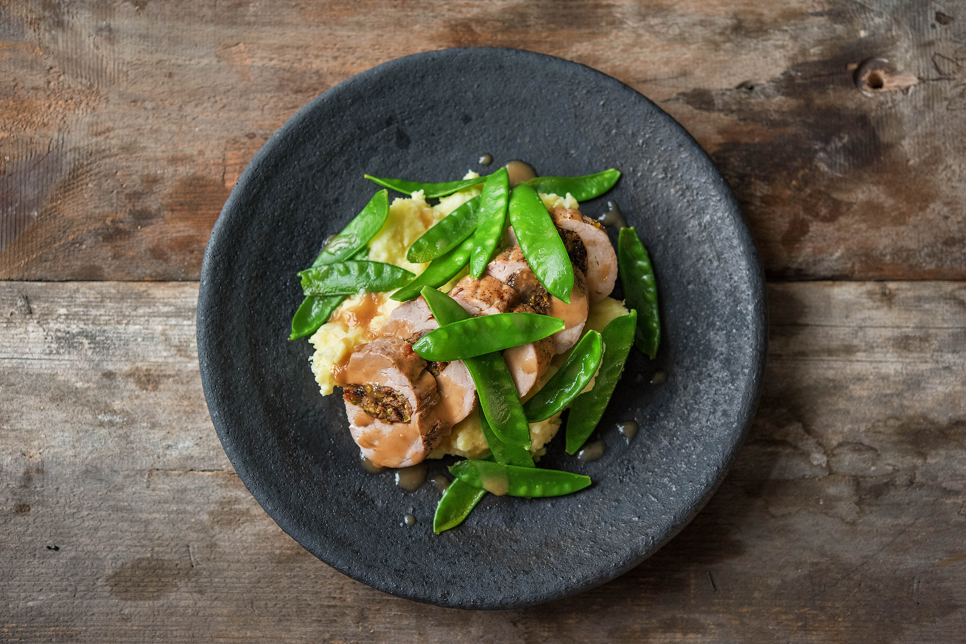 Pistachio and Prune Stuffed Pork Loin