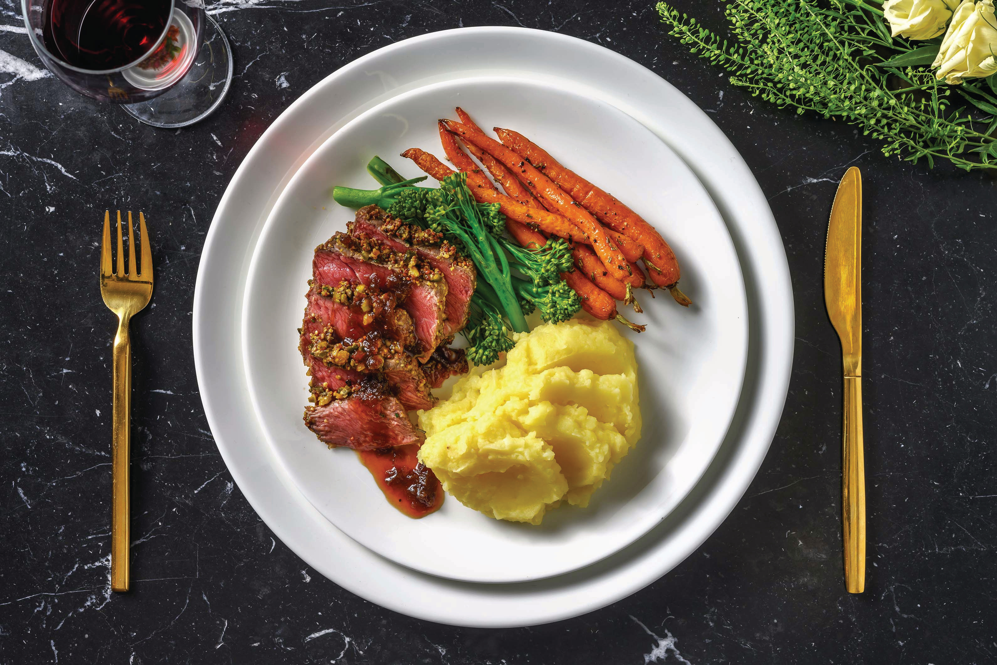 Pistachio-Crusted Lamb Rump