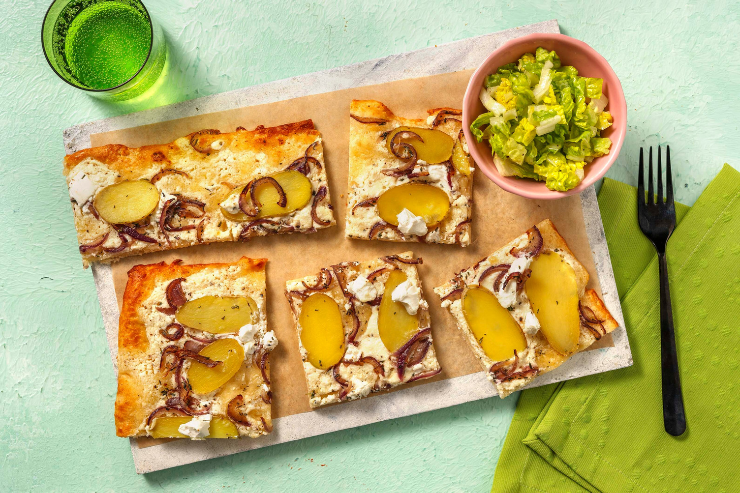 Pizza Bianca! mit Ziegenkäse und Ricotta