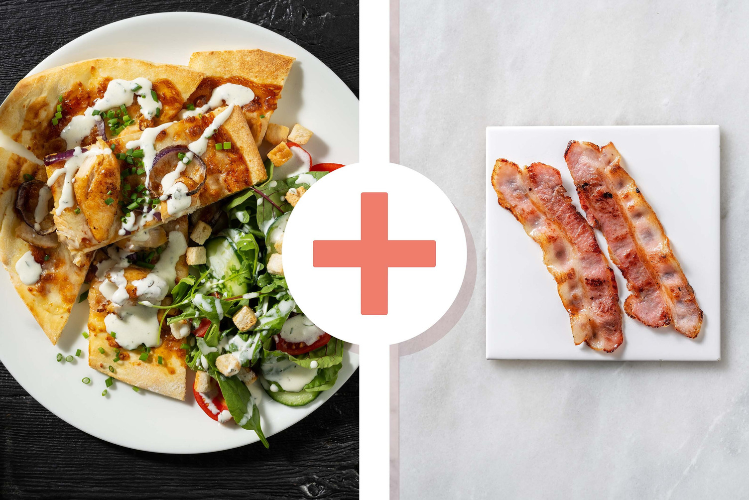 BBQ Chicken and Bacon Pizzas