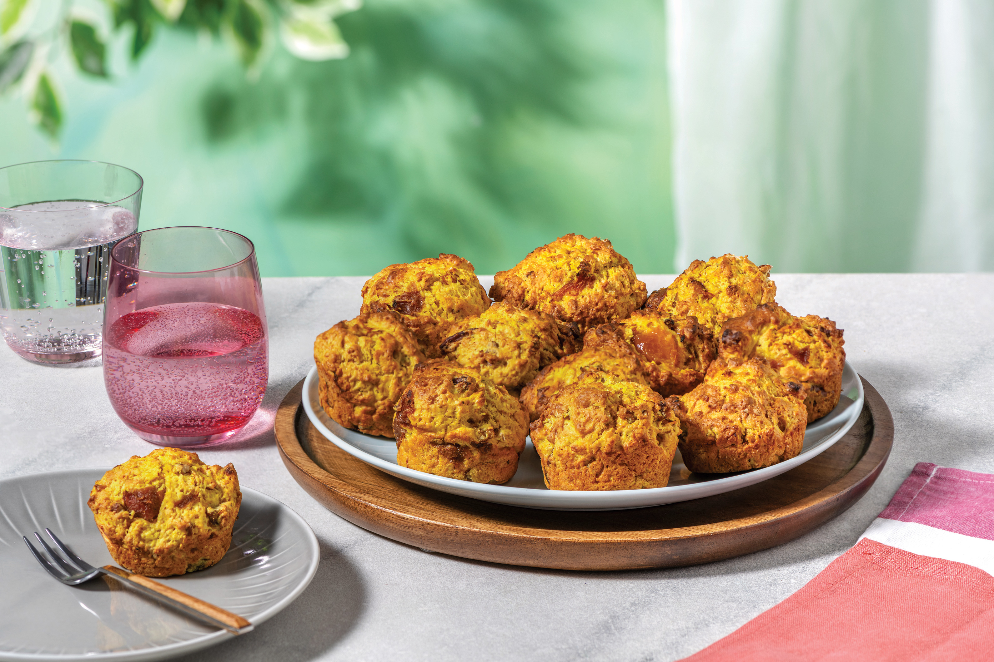 Plum & Pecan Cinnamon-Spiced Muffins