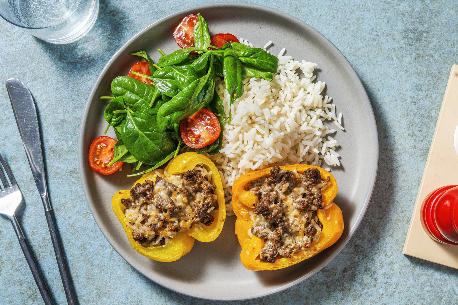 Speedy Beef-Stuffed Peppers
