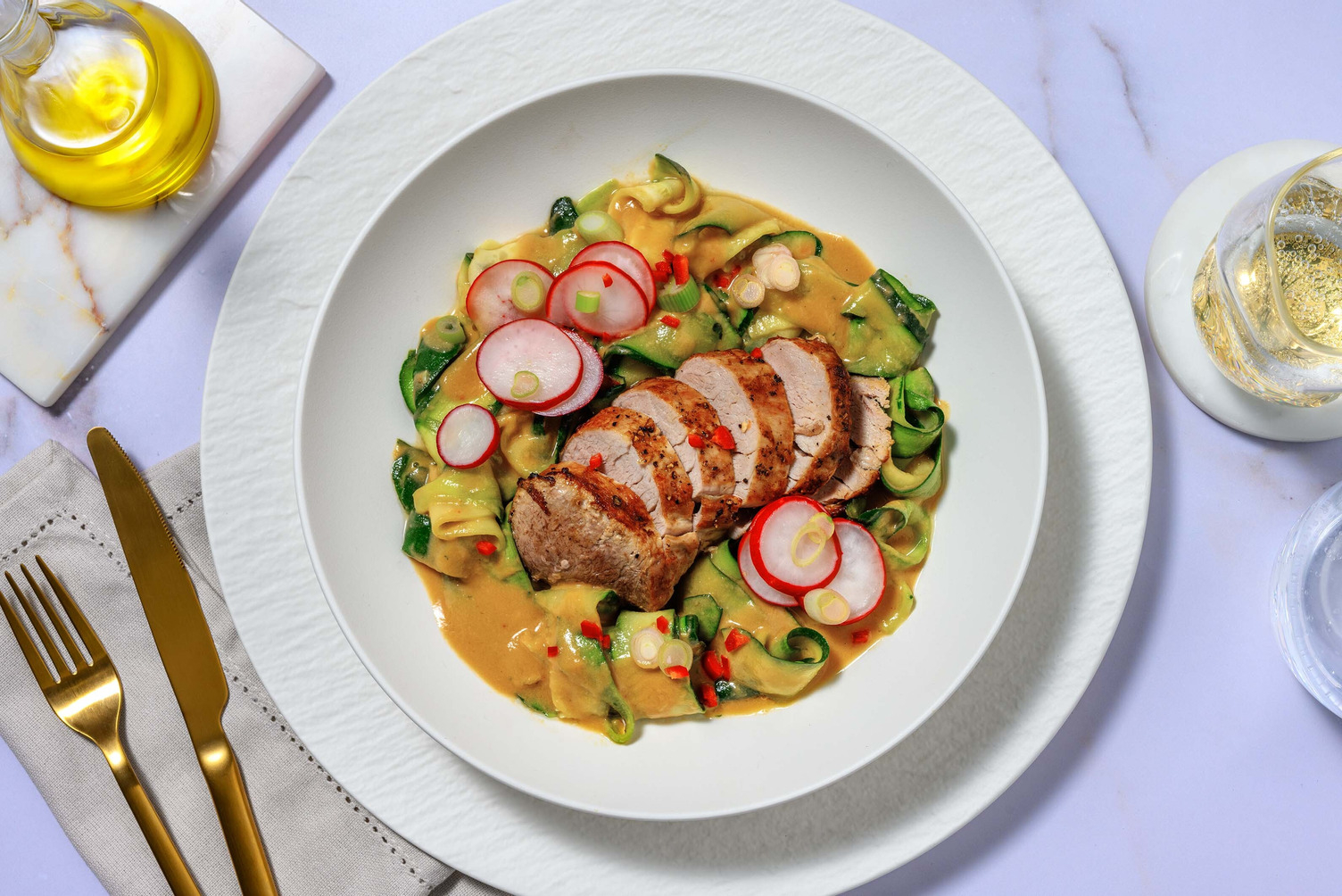 Porc aux arachides d'inspiration asiatique