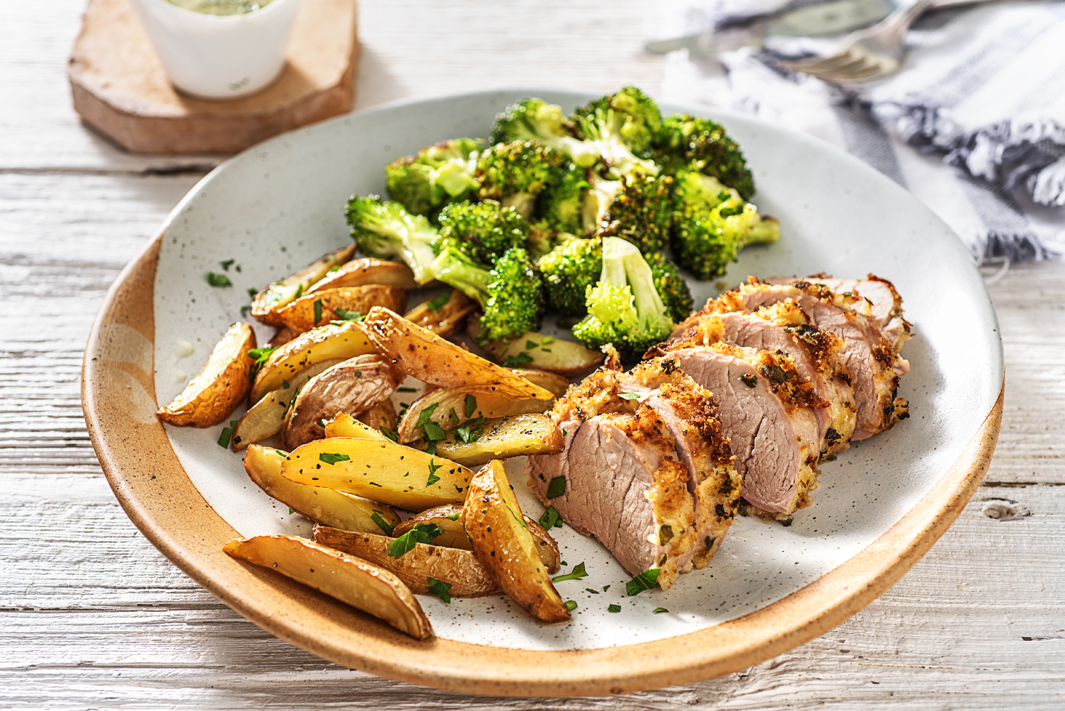 Mustard and Herb-Crusted Pork