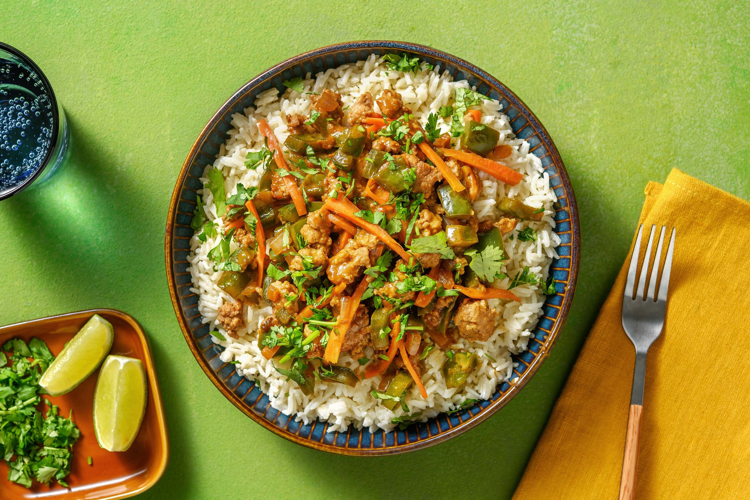 Porc et poivrons à la sauce aux arachides