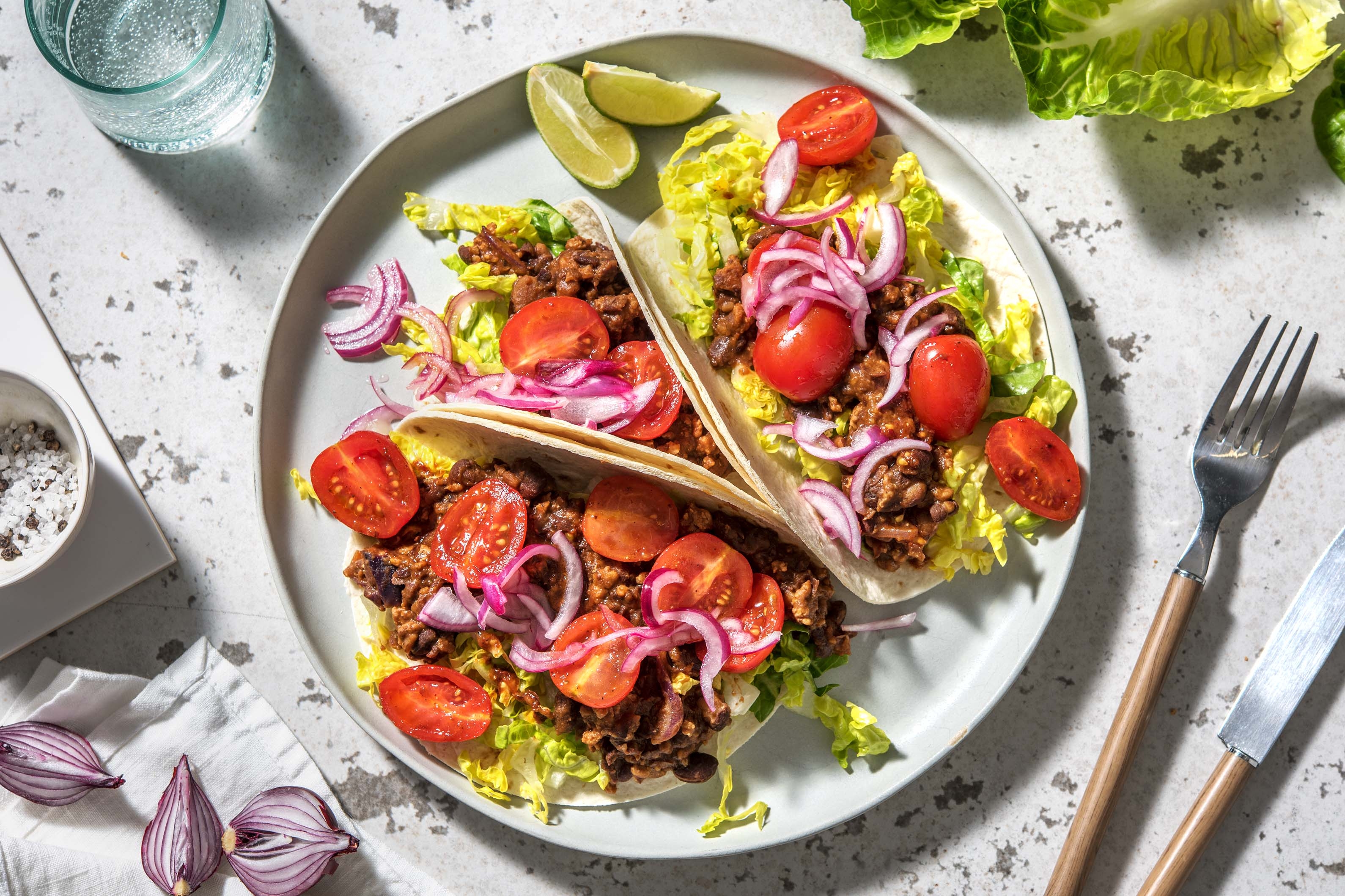 Pork and Black Bean Tacos