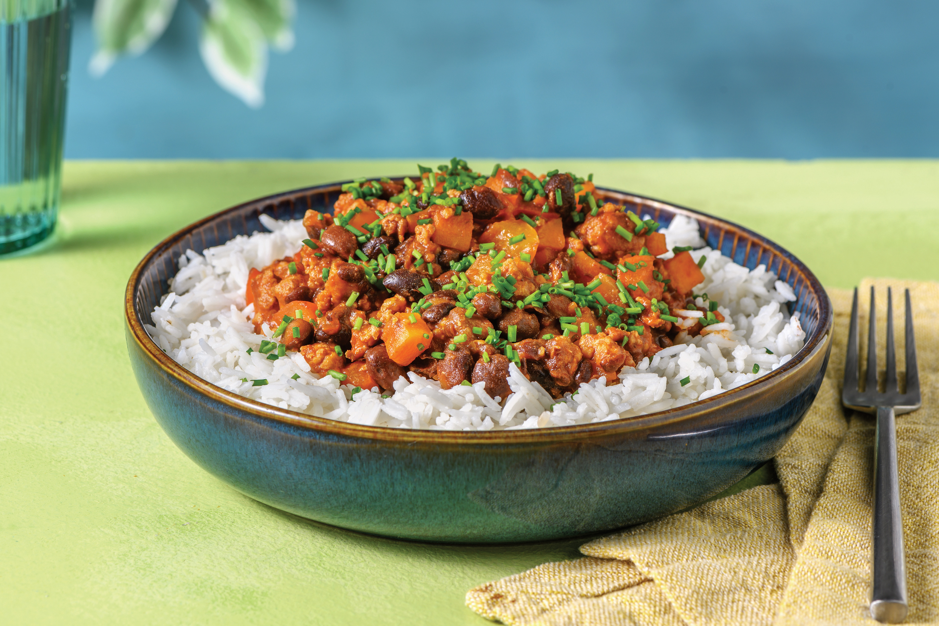 Pork Chilli Con Carne with Rice