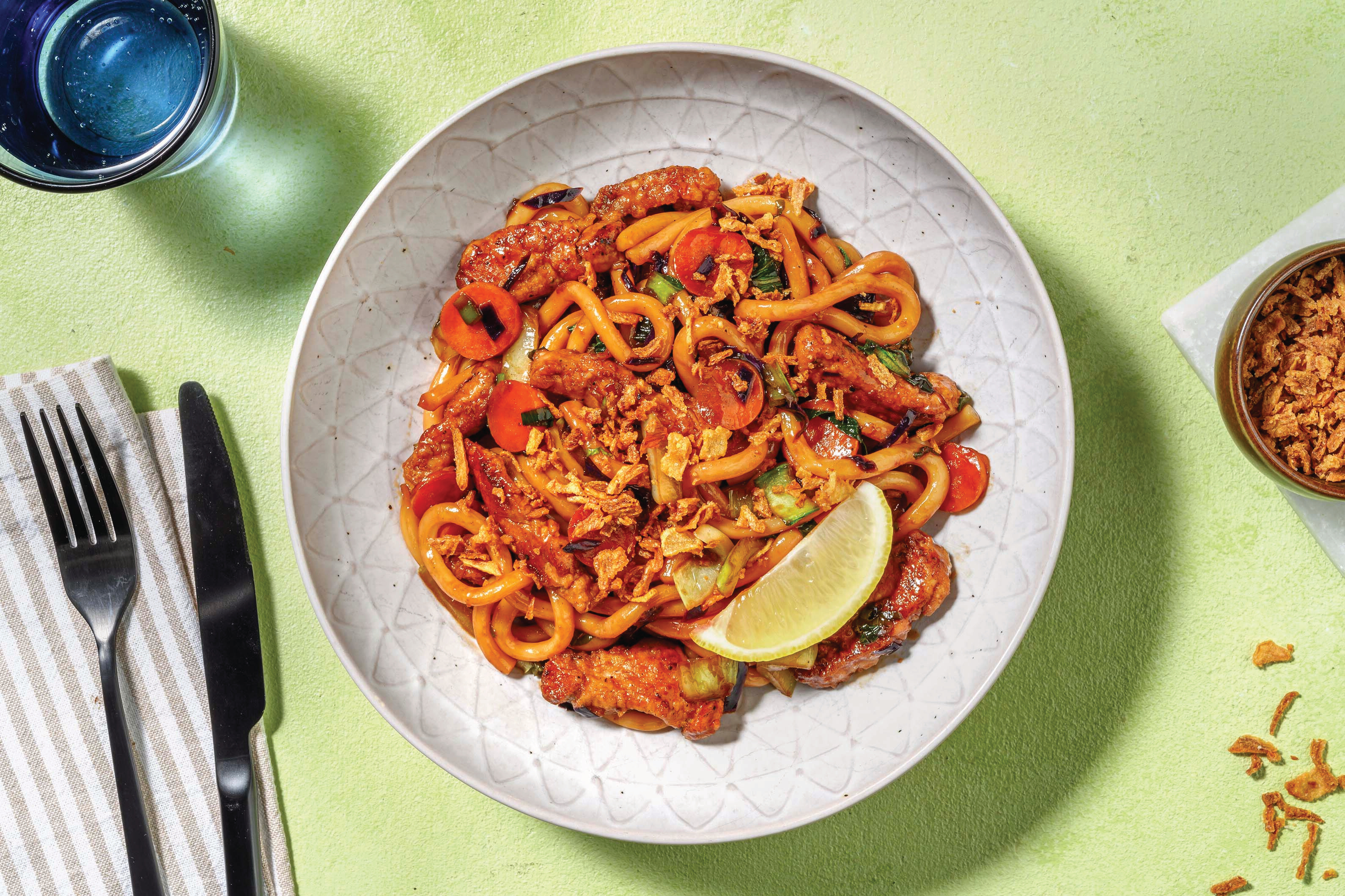 Pork Hawker-Style Udon Noodles