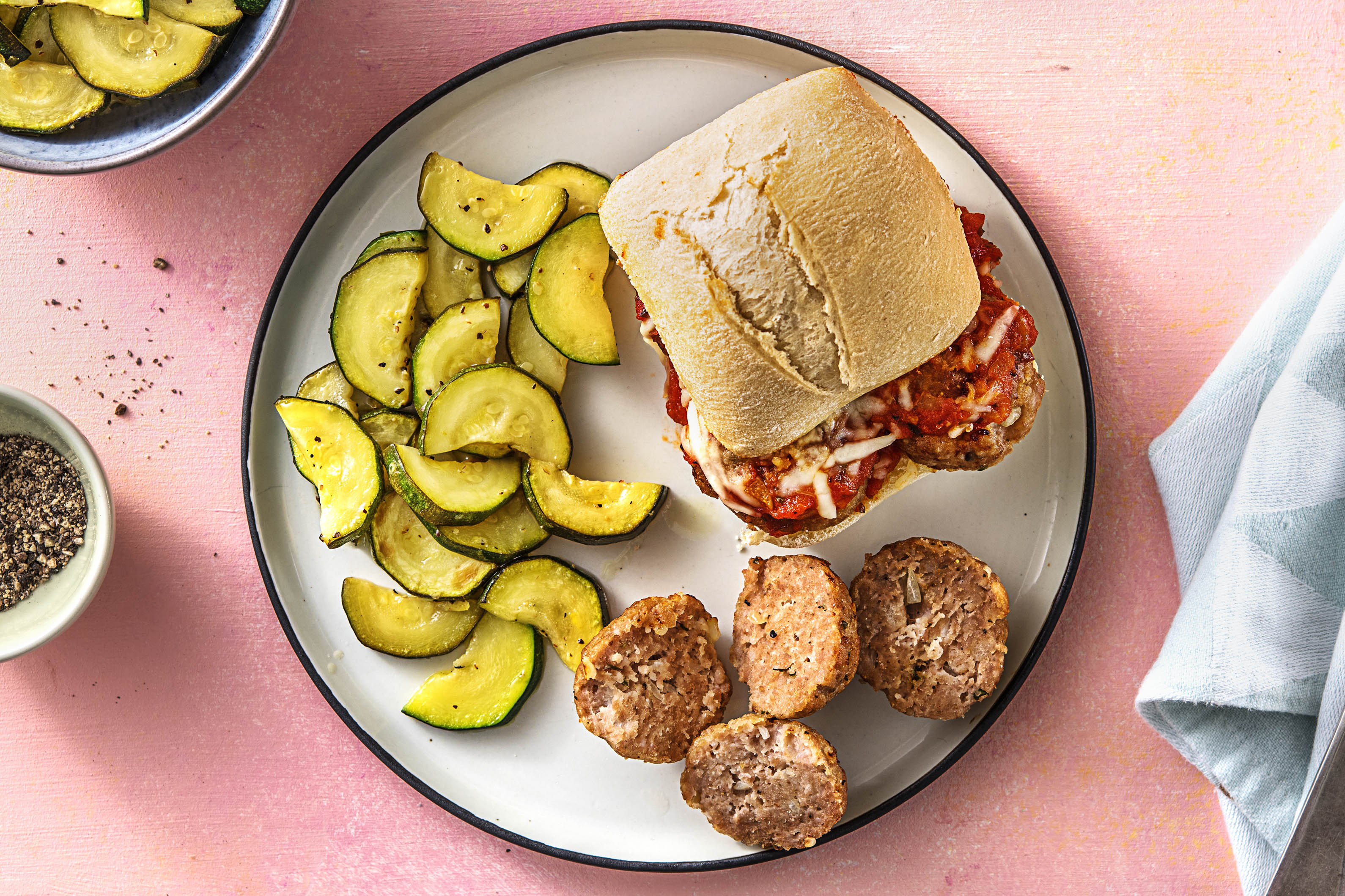 Pork Meatball Melt Sandwiches