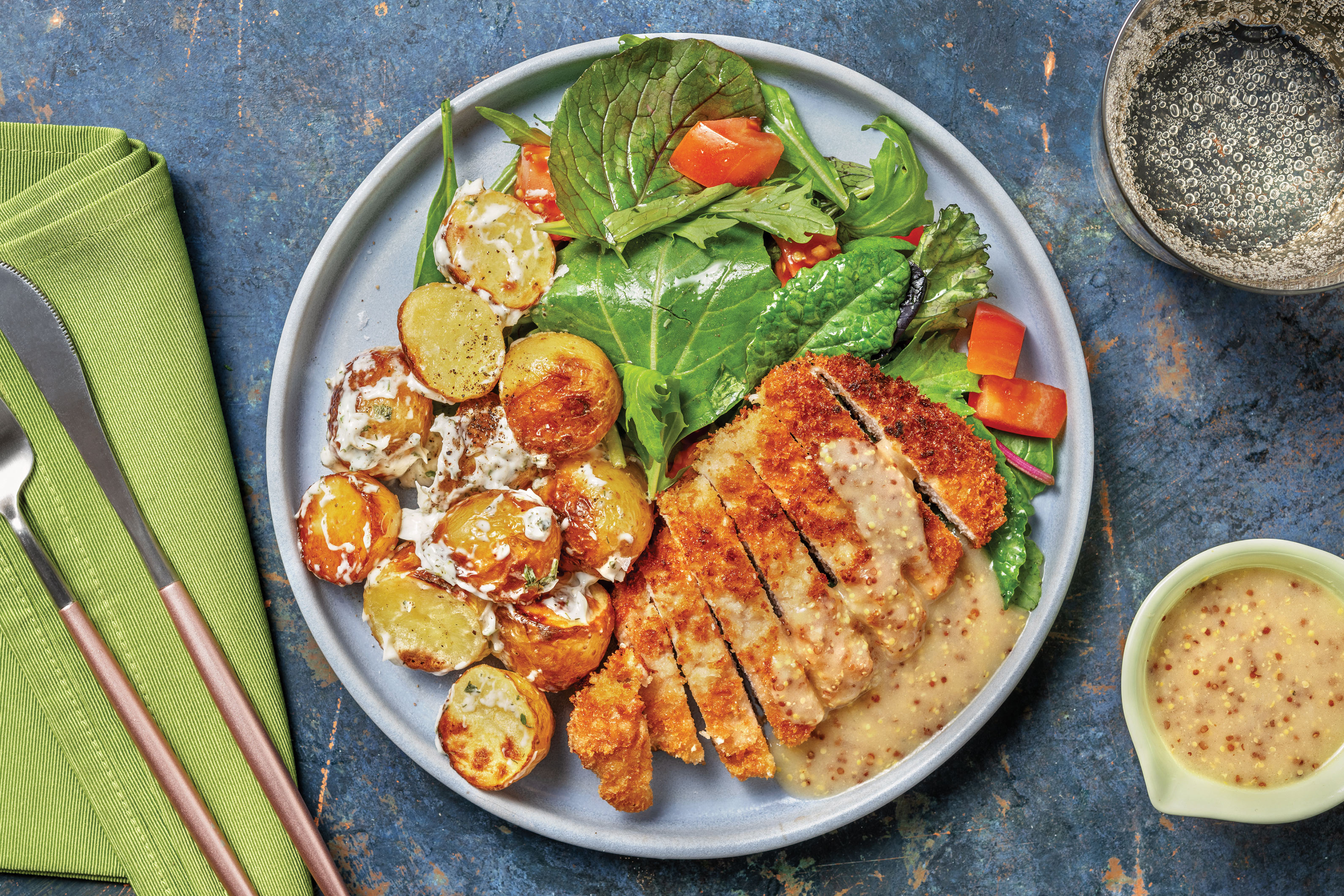 Pork Schnitzel & Mustard Gravy