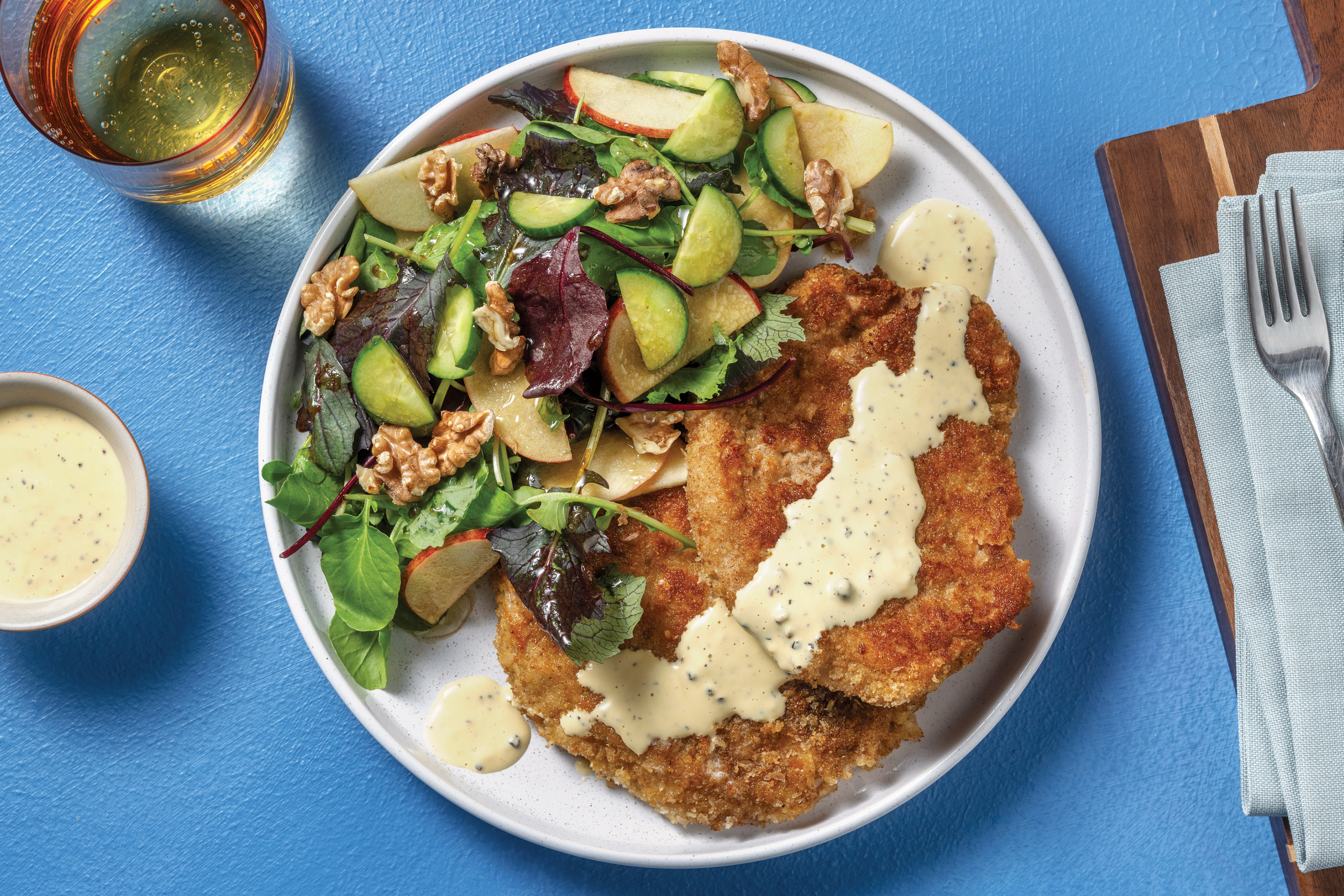 Pork Schnitzel & Peppercorn Hollandaise