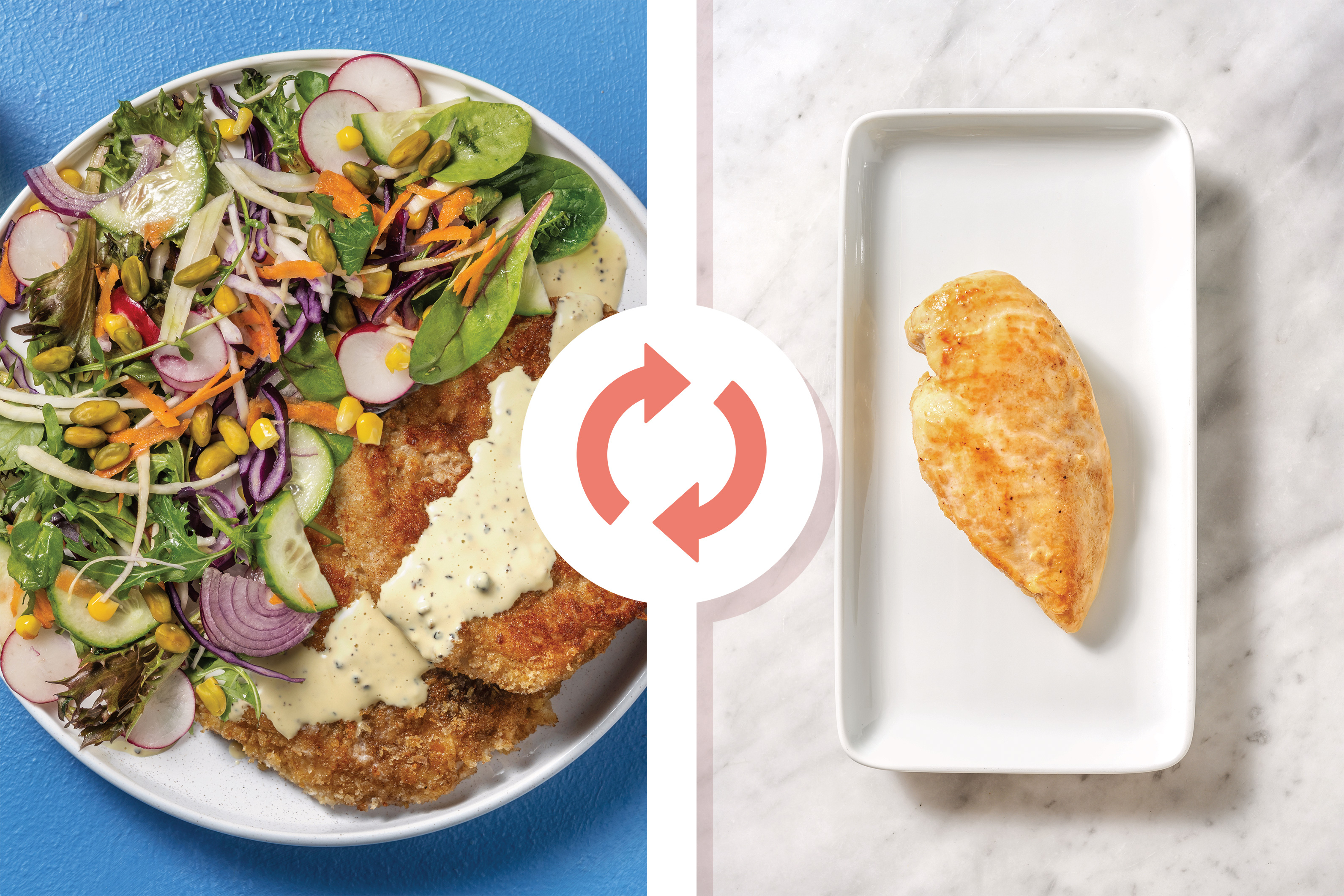 Chicken Schnitzel & Peppercorn Hollandaise