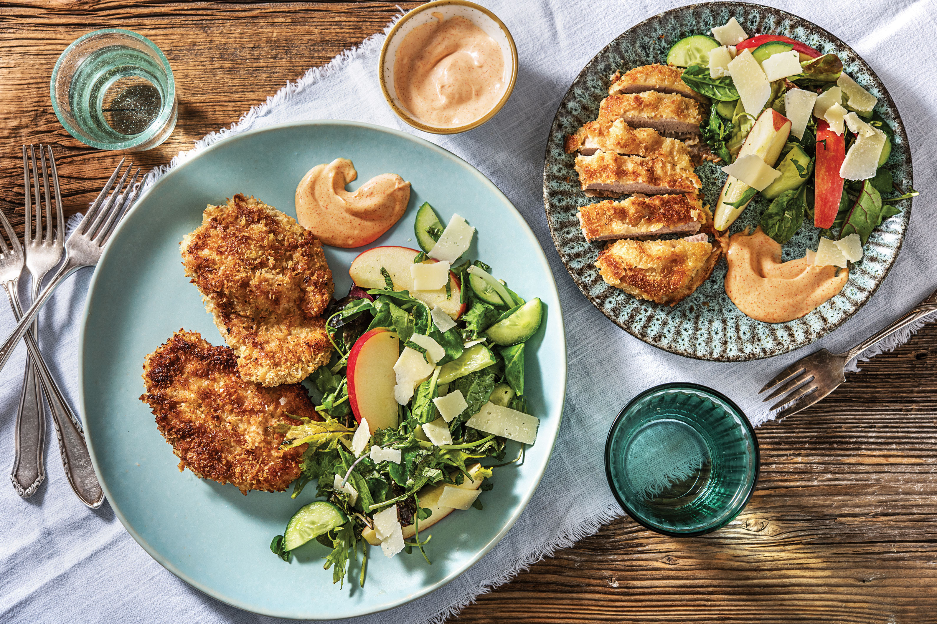 Classic Pork Schnitzel & Apple Salad