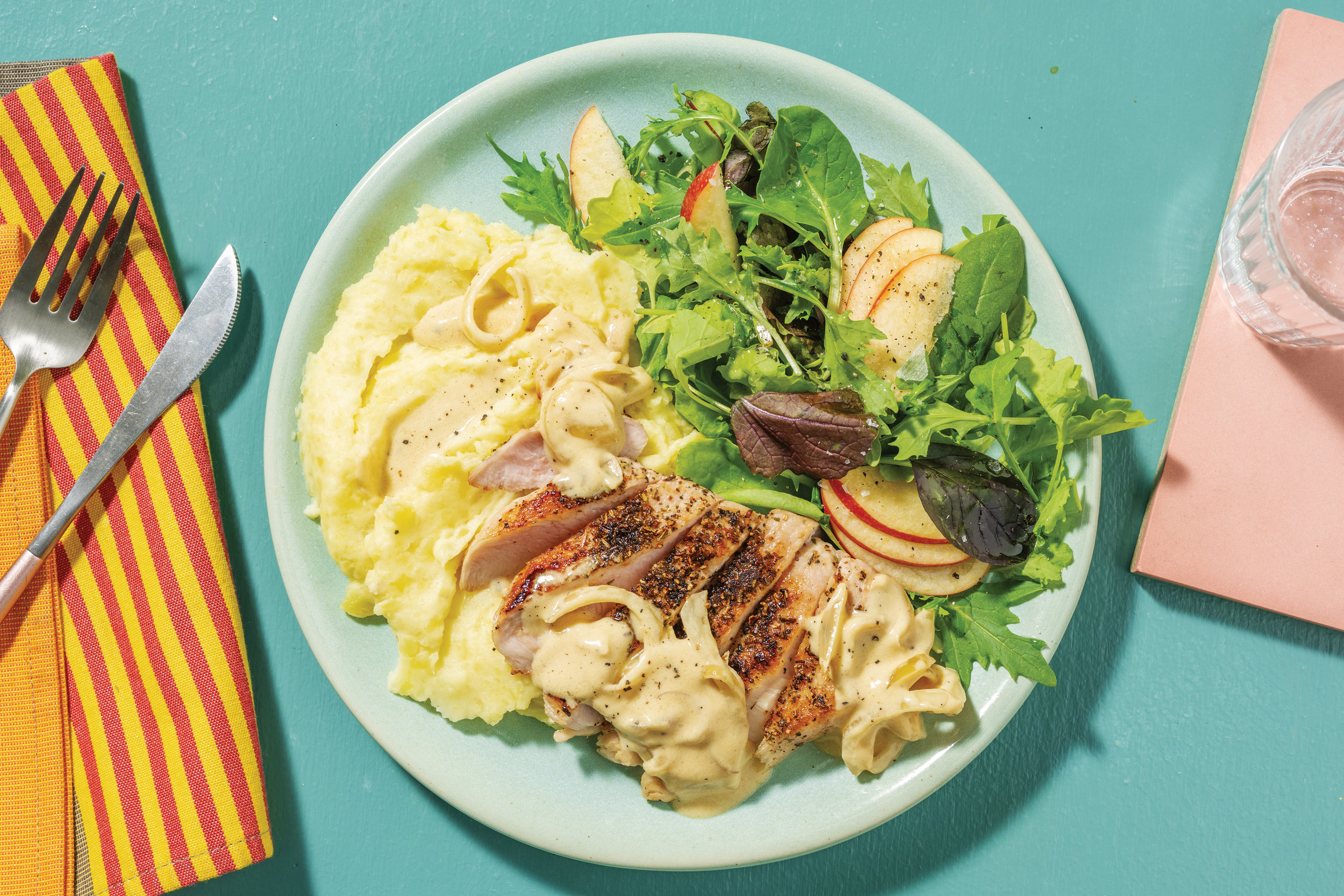 Quick Pork Steak & Creamy Onion Sauce