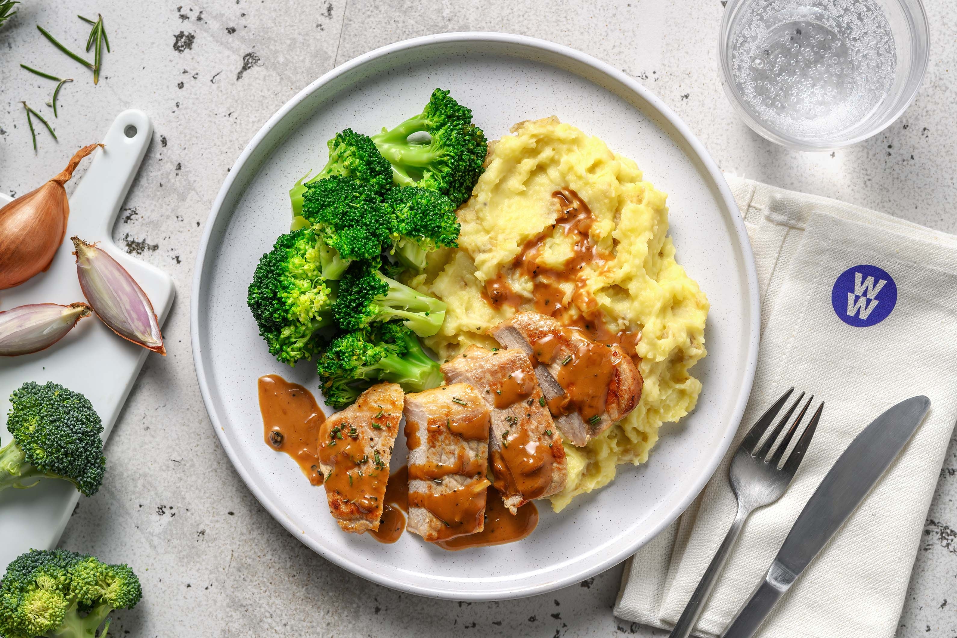 Pork Steaks and Peppercorn Sauce