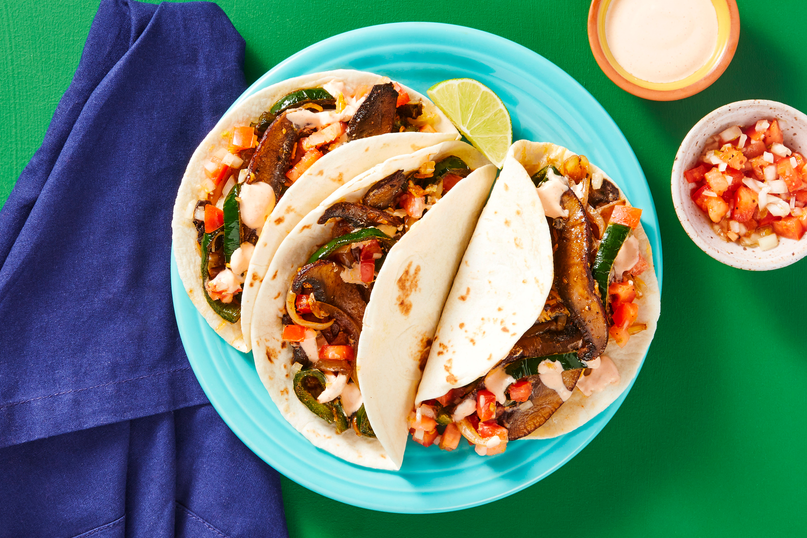 Portobello & Poblano Fajitas