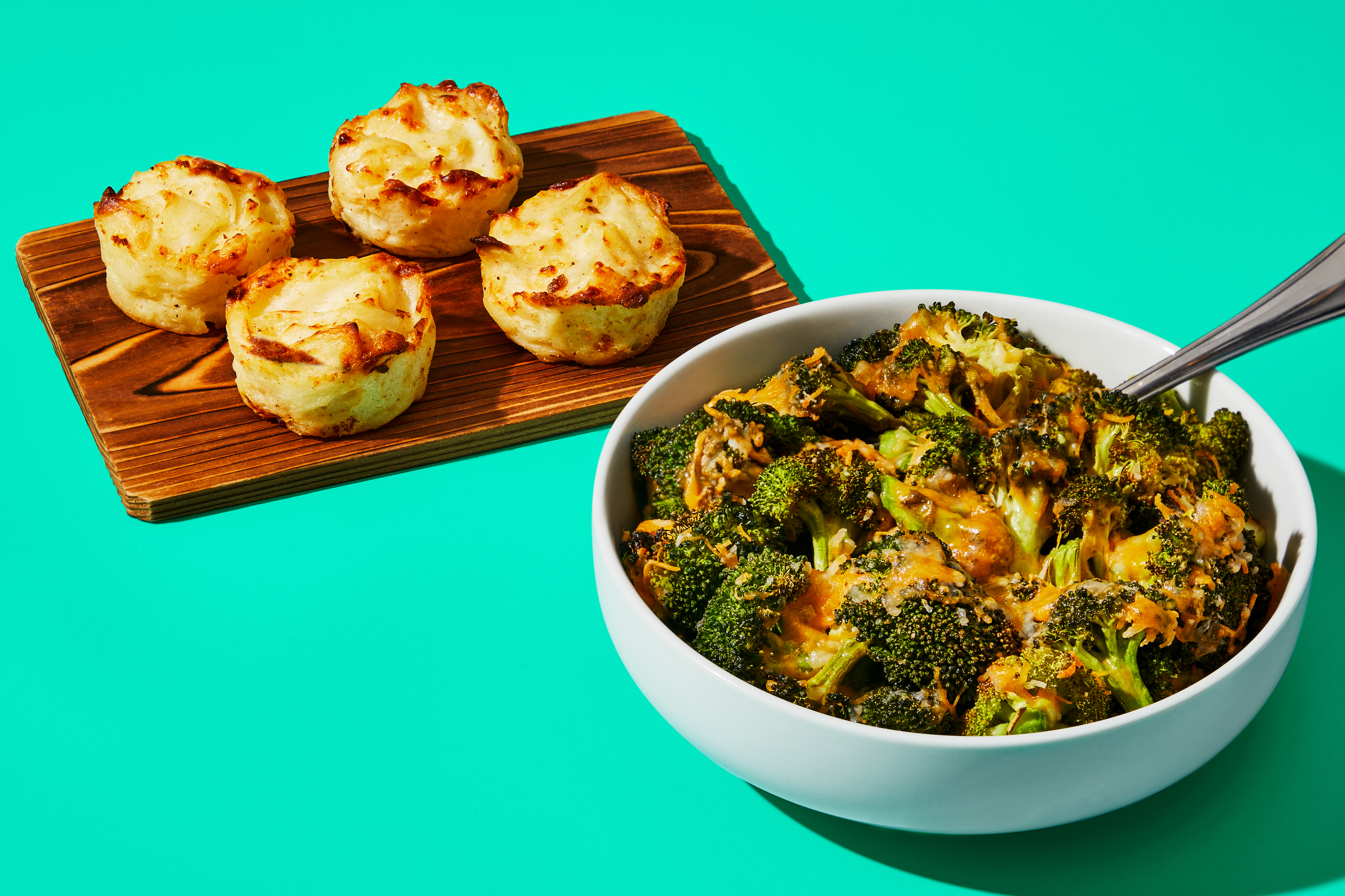 Potatoes Au Gratin & Cheesy Broccoli